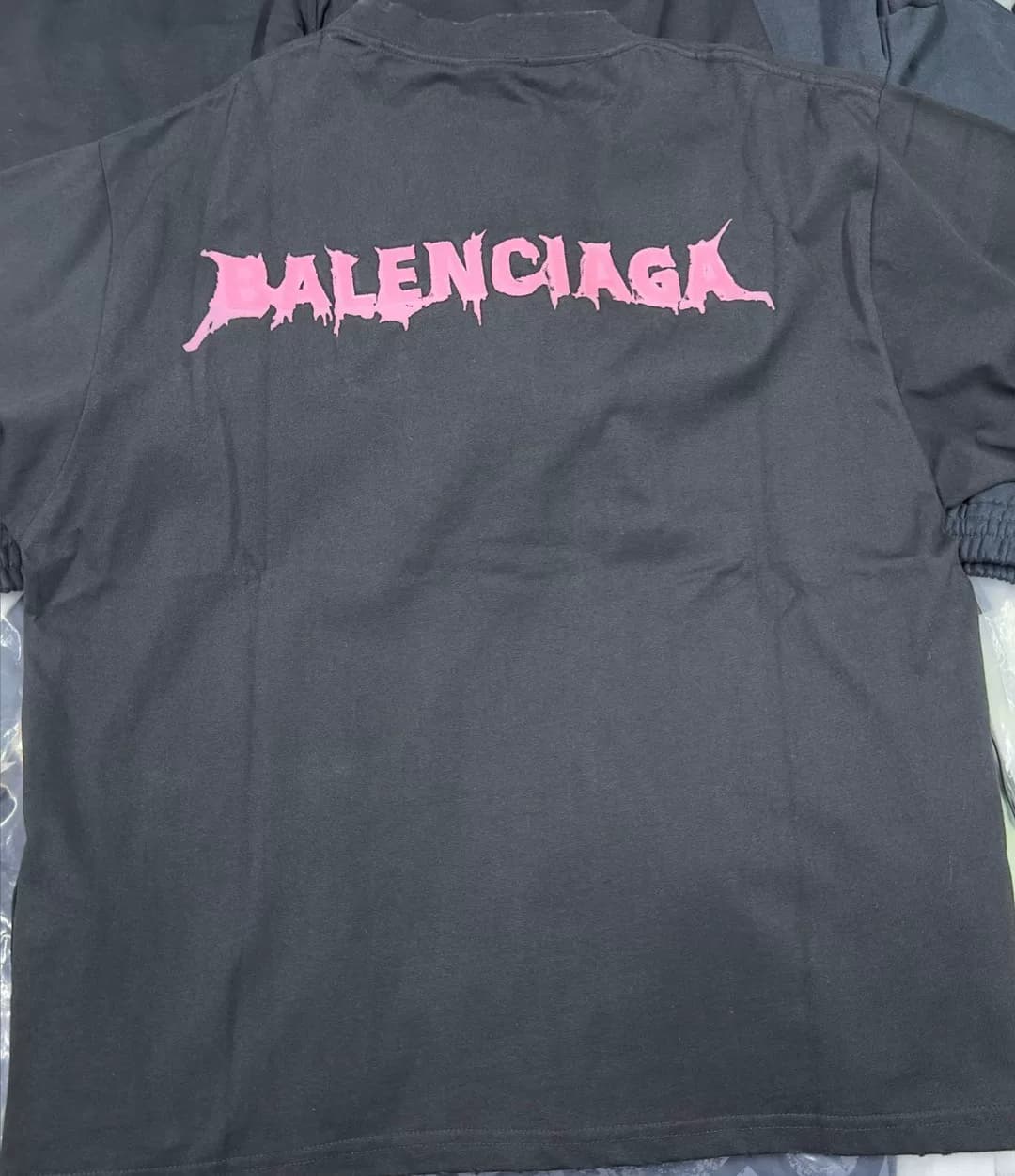 Из личной праздности!высшее качество!Balenciaga blcg простые короткие рукава с вышивкой на груди
