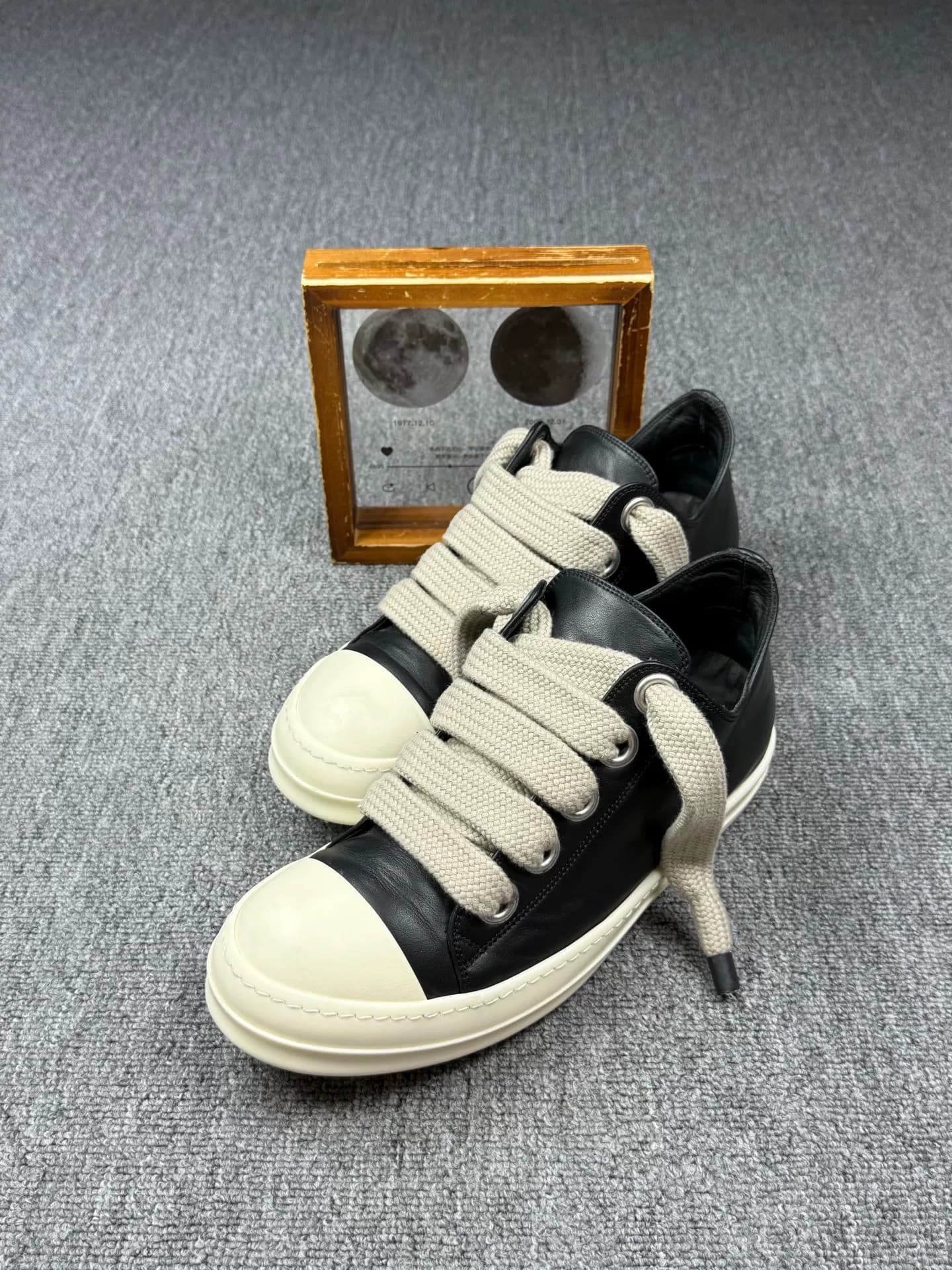 Кроссовки Rick Owens Ro main line большого размера на толстых черно-белых ремешках