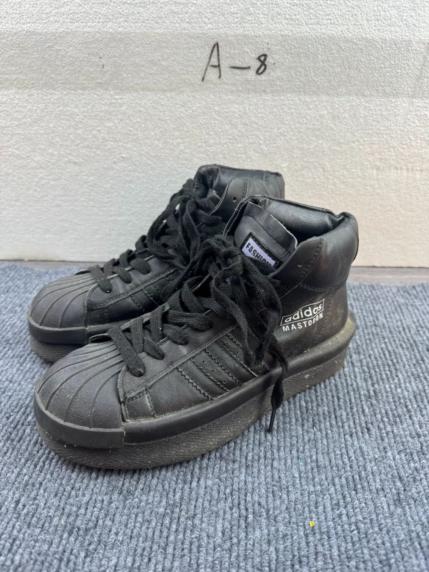 Кобрендовые кроссовки с высоким берцем Adidas x Rick Owens, черные