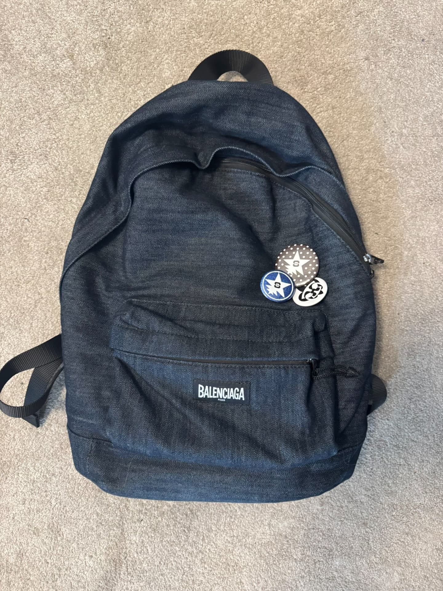 Джинсовый рюкзак Balenciaga Explorer 23ss
