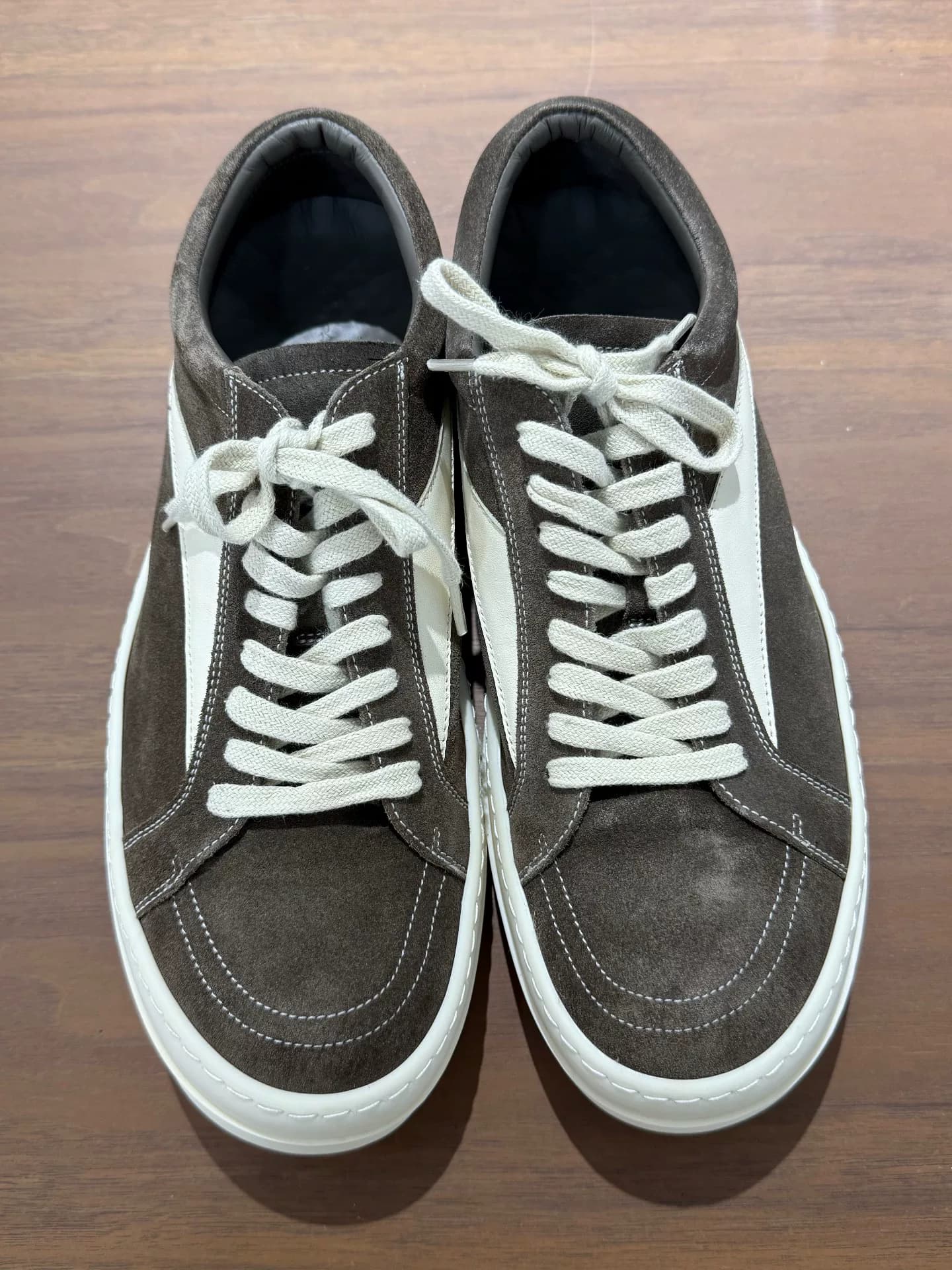 Rick Owensson vans ro23fw замшевые коричневые с большим v-образным вырезом