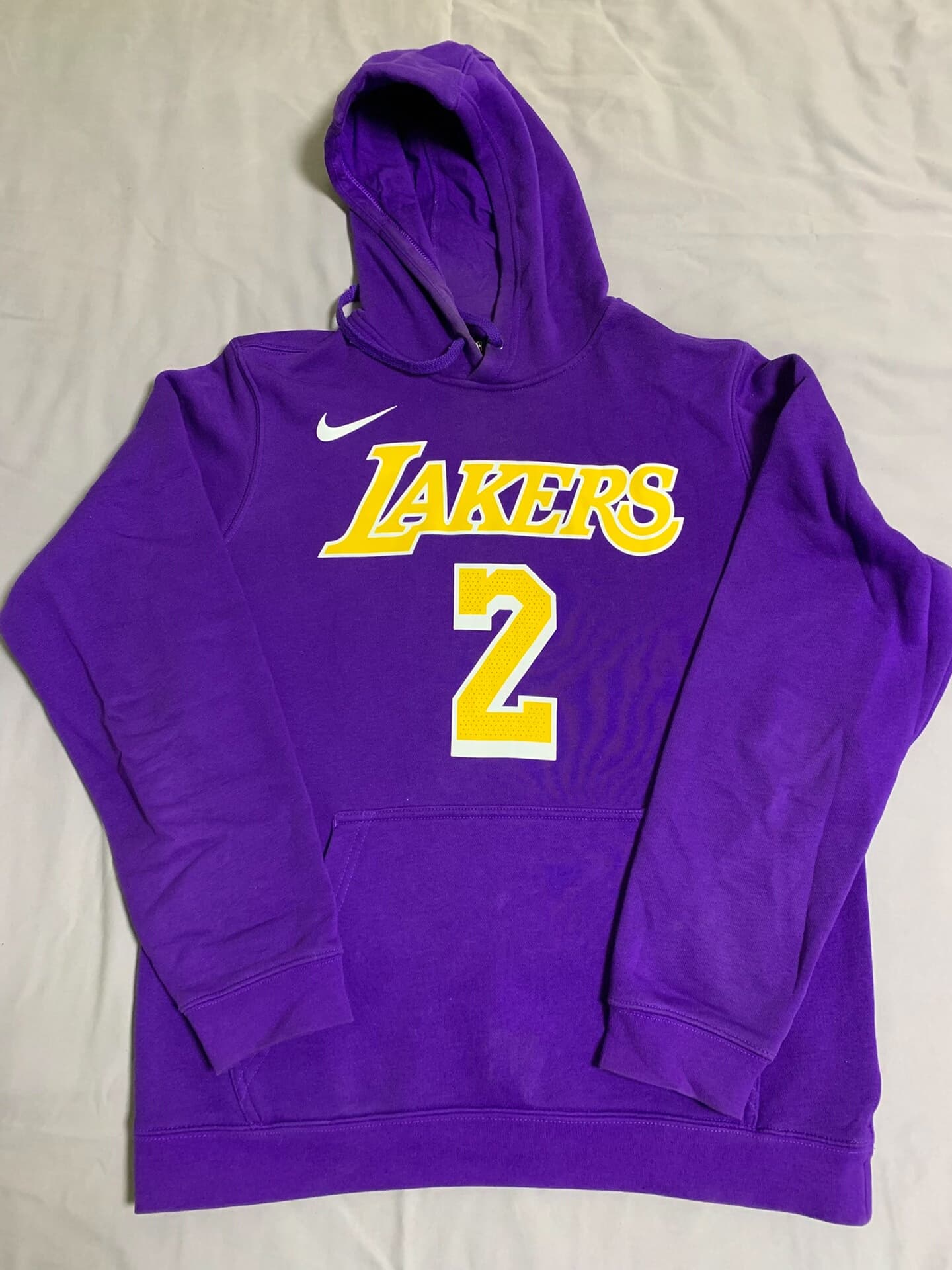 Почти новый свитер из джерси Nike Lakers № 2, размер M, фиолетовый, подлинное название клуба NBA