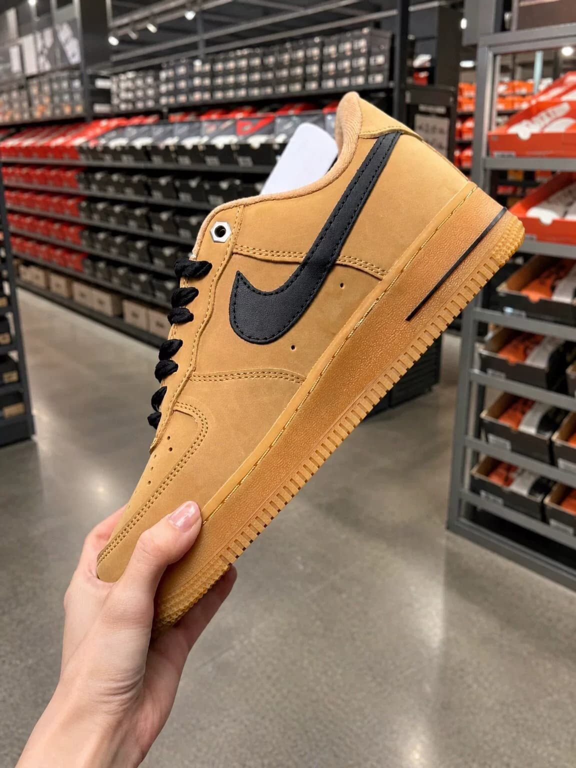 Кроссовки Nike Air Force One пшеничного цвета AF1 Мужская обувь Женская обувь Трендовая одежда