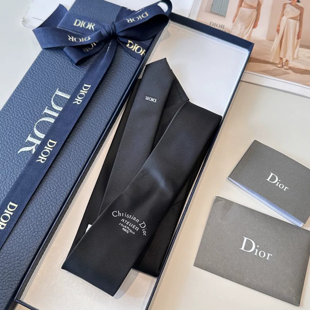 Мужской галстук Dior Dior, классический черный стиль, изысканное качество изготовления, гладкая ткань, высококачественная текстура, можно носить как…