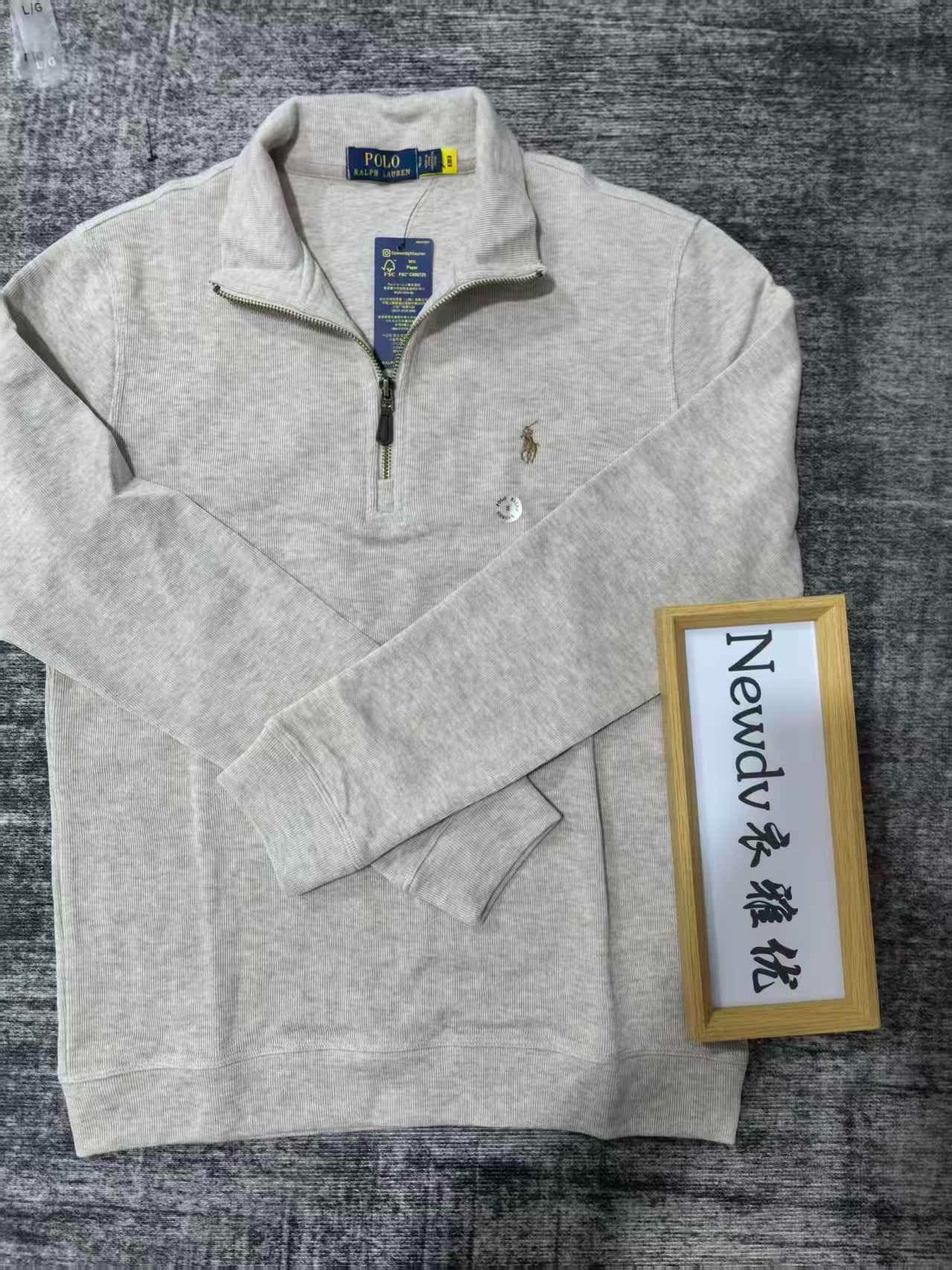 Пуловер с логотипом polo pony от Ralph Lauren, наполовину застегивающийся на молнию, вязаный свитер с высоким воротом и длинными рукавами, многоцветн…