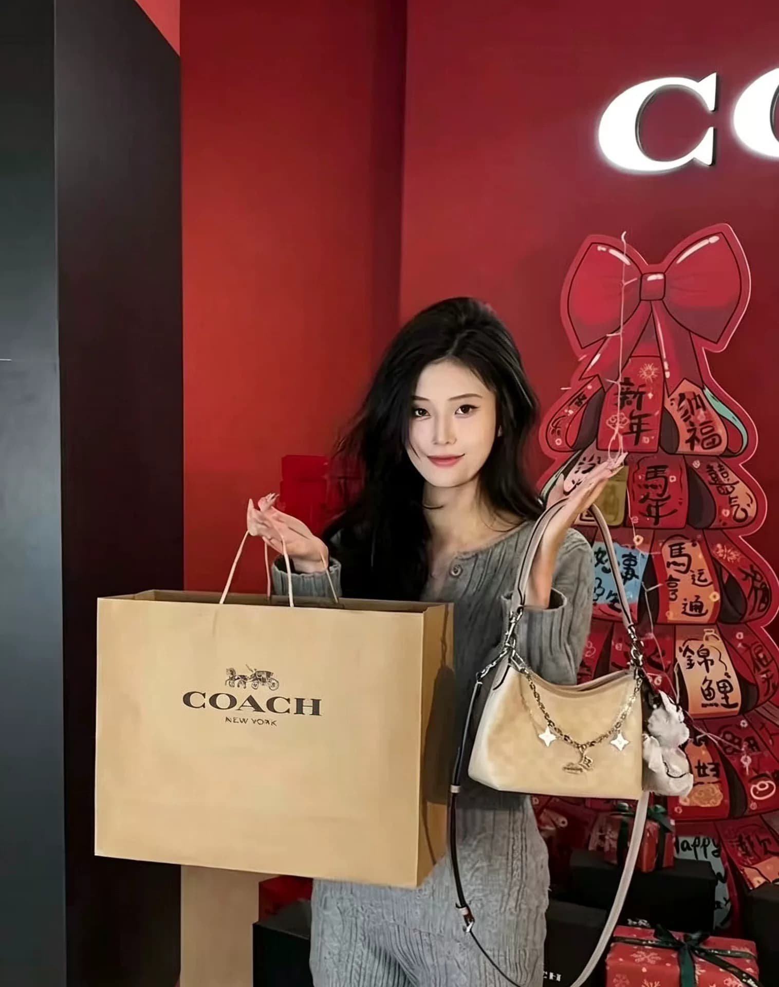 Дорожная сумка Idle Coach Coach Laurel19, классический цвет бобовой пасты для пресбиопии, еще нет