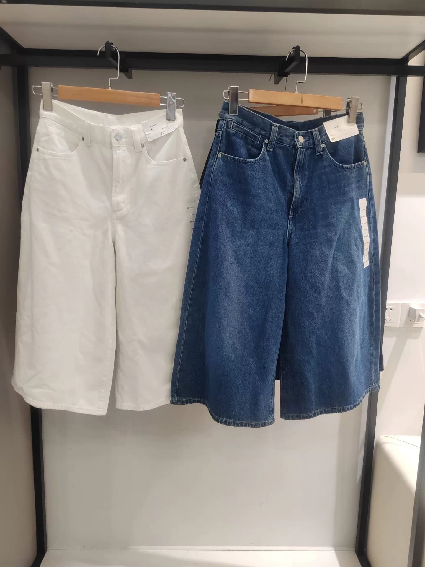 Женские джинсовые брюки-кюлоты Uniqlo 488694/постиранные изделия, новые весенне-летние брюки-кюлоты wide sense 26