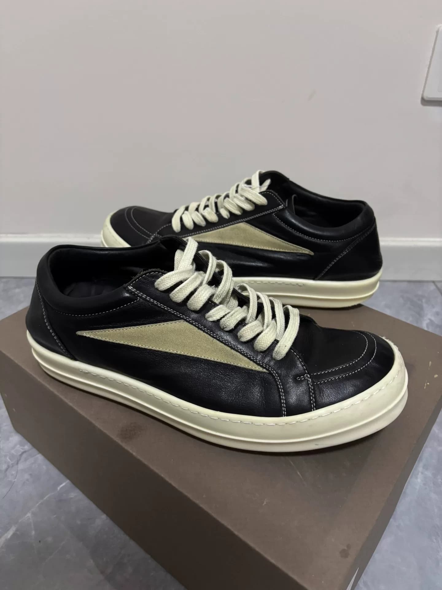 RickOwens-фургоны ro main line vantage черно-белые