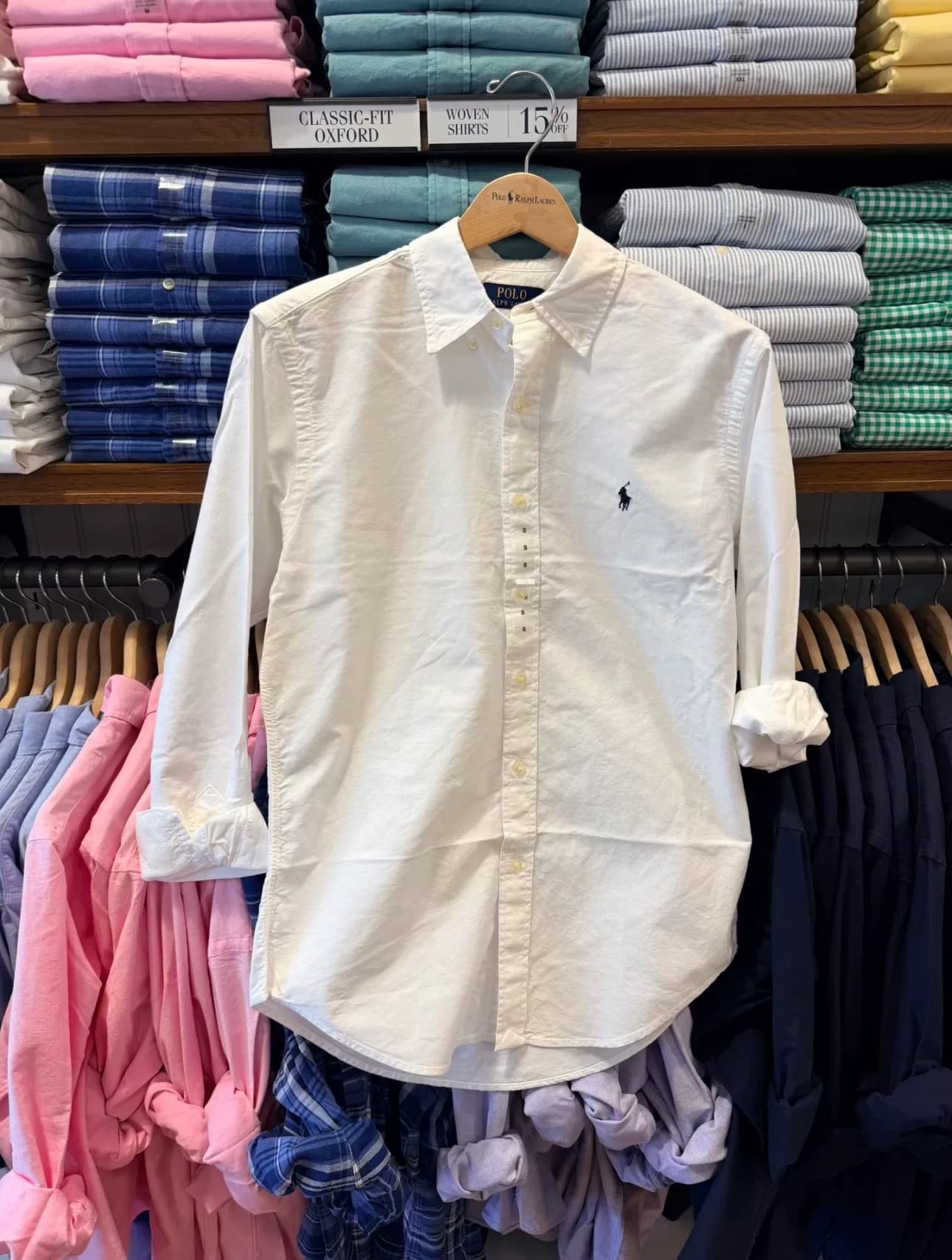 Рубашка из оксфордской ткани Ralph Lauren от Ральфа Лорена
