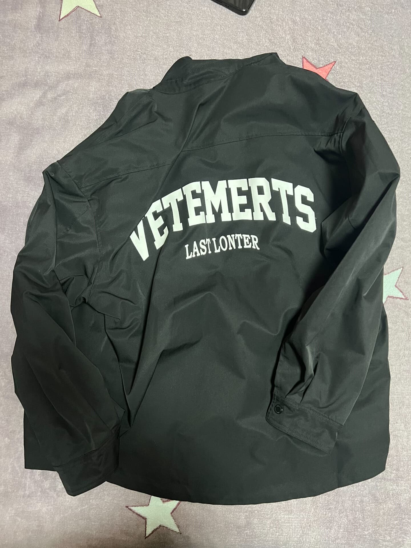 Мужская куртка VETEMENTS, размер L, черная свободного кроя, подходит для роста 175с