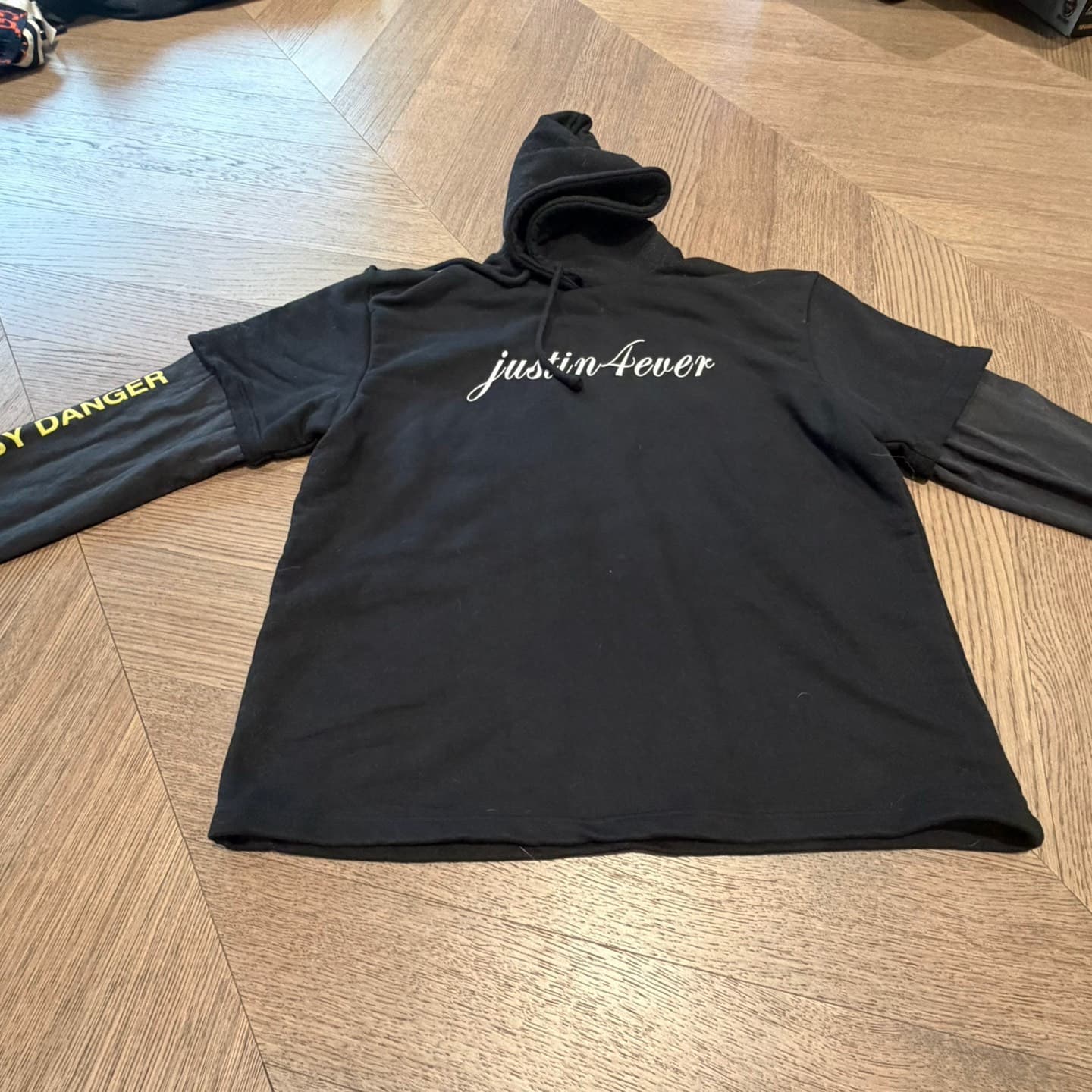 Толстовка с капюшоном из двух частей Vetements bullseye fake