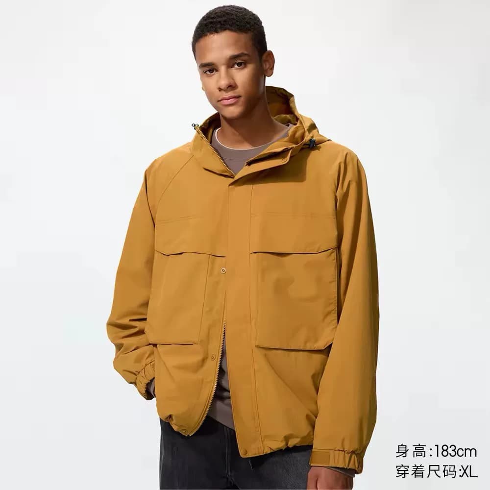 Ветрозащитная куртка с капюшоном мужская и женская куртка Uniqlo 482213