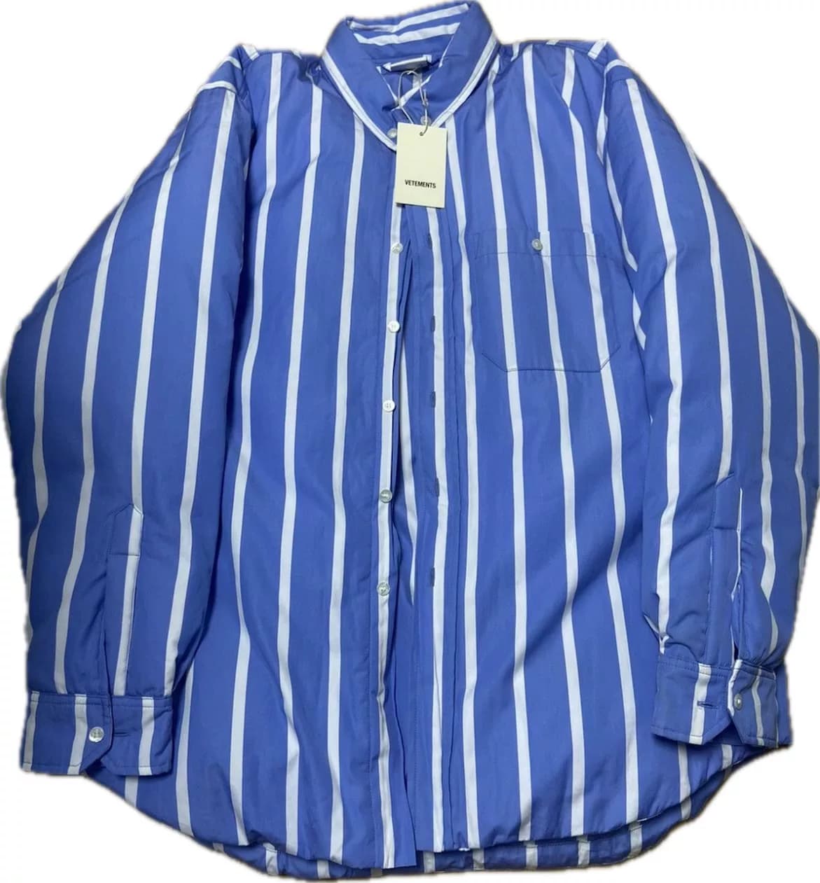 Рубашка в полоску Vetements ss18, хлопчатобумажная куртка early Witt Meng a
