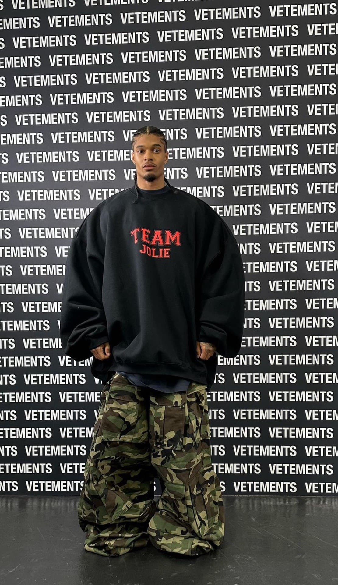 【Лыжный свитер】 Vetements 24ss Показывает свитер с круглым вырезом Big Wheel