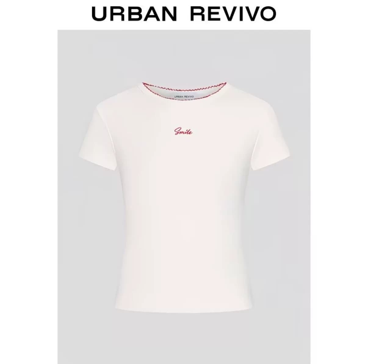 Новая летняя короткая футболка URBAN REVIVO 2026, белая, S