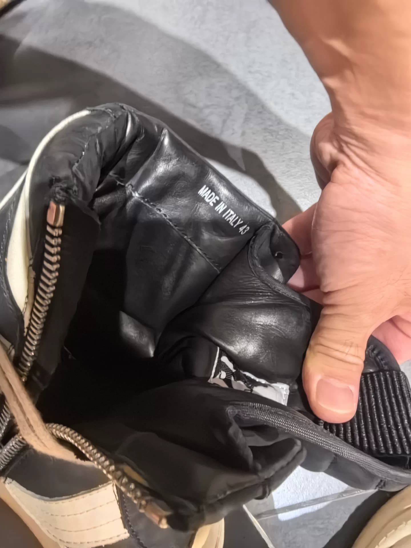 Личная обувь Rick Owens big hook черно-белые туфли с высоким берцем, размер 43, подходят для