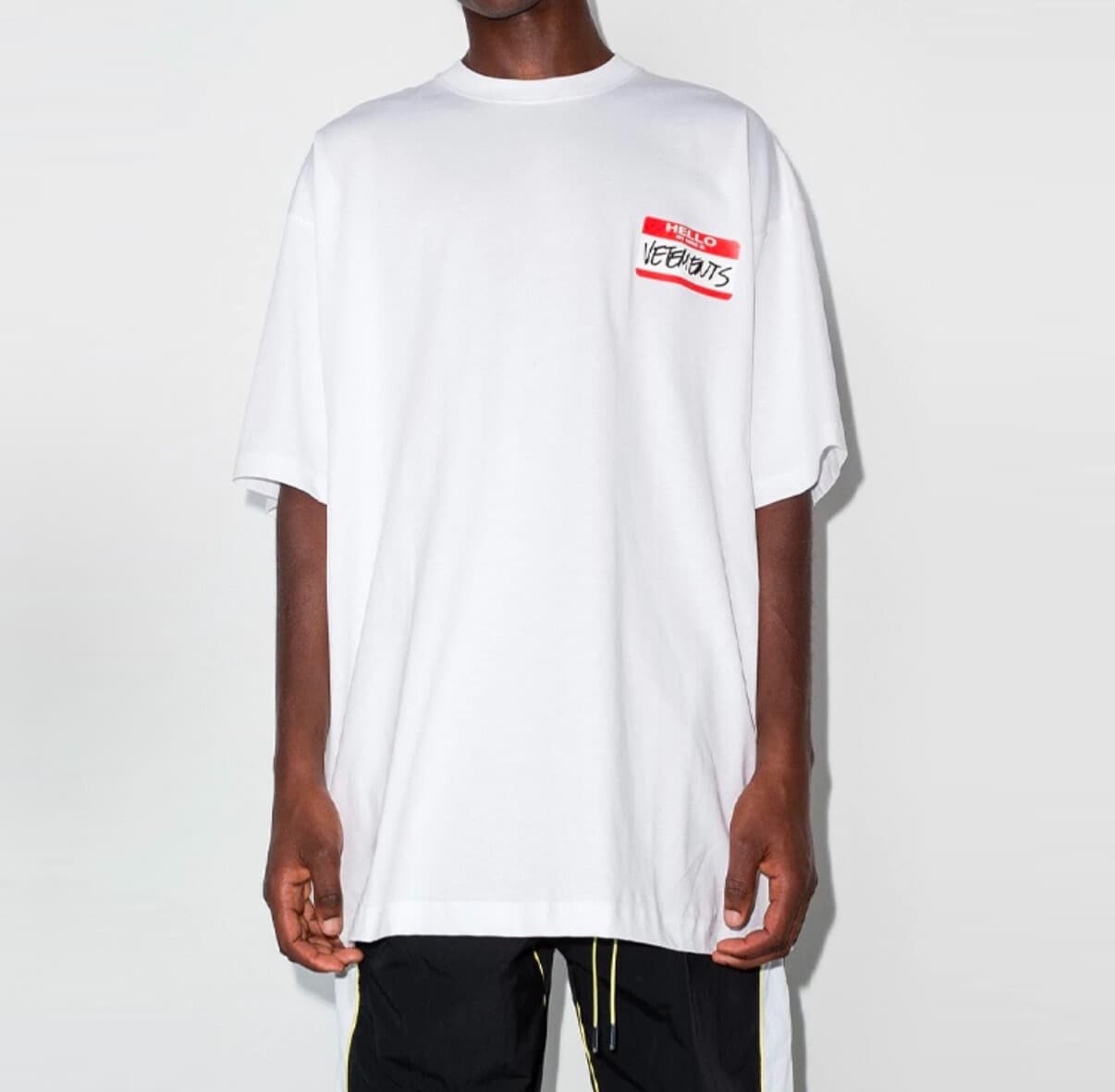 Vetements SS22 Меня зовут сокращенно от tag printing