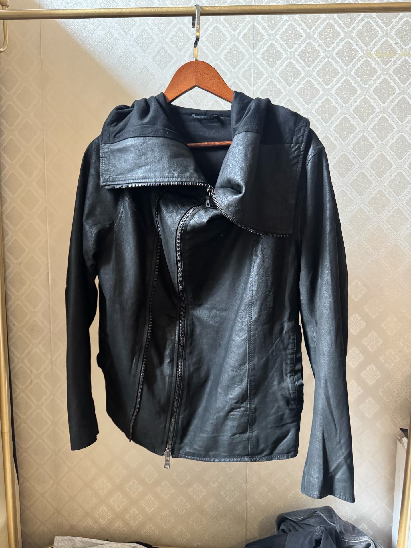 винтажная куртка волшебника из вощеной овчины rickowens