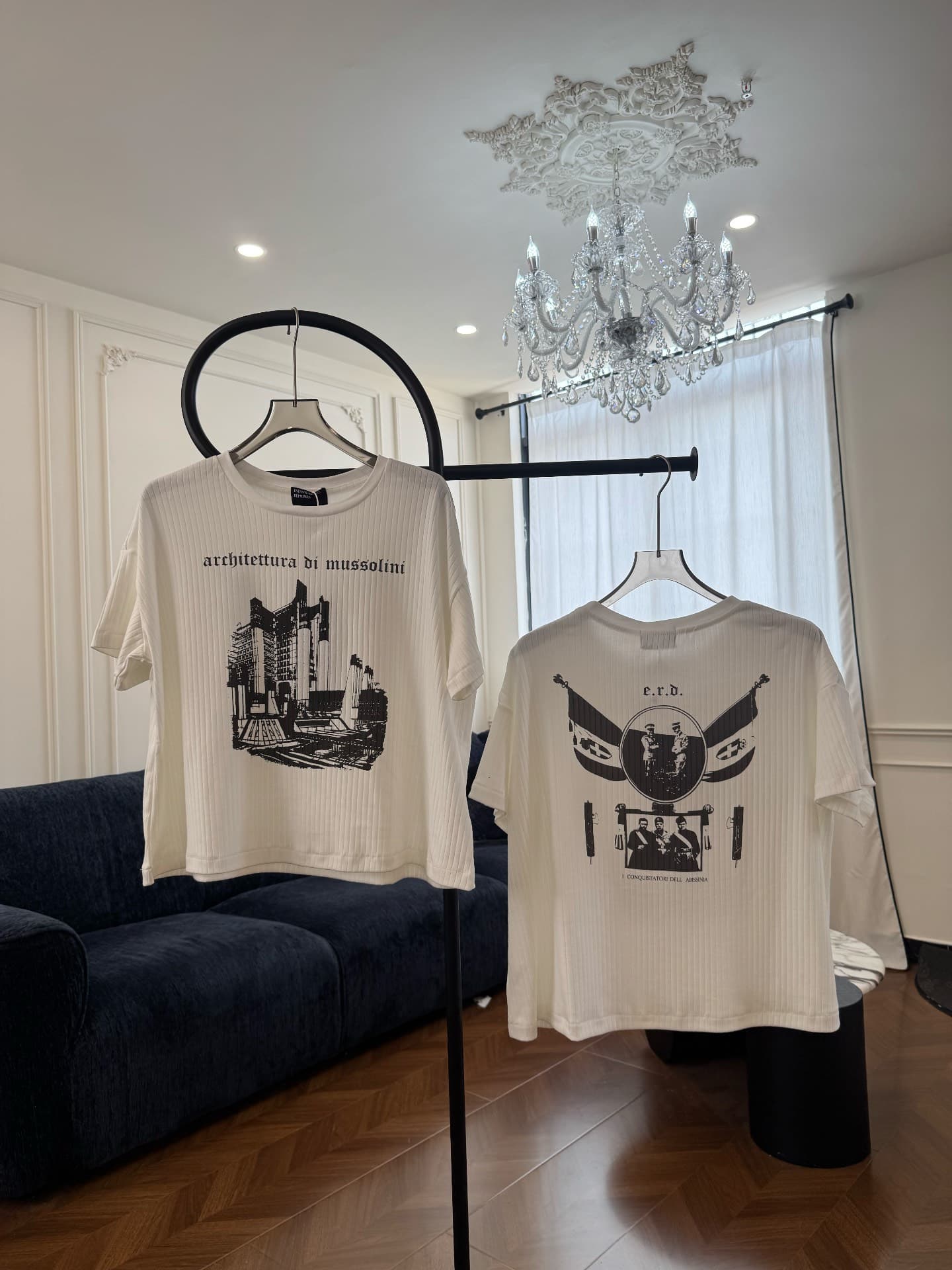 Футболка в рубчик с коротким рукавом ERD 25ss Mussolini architecture