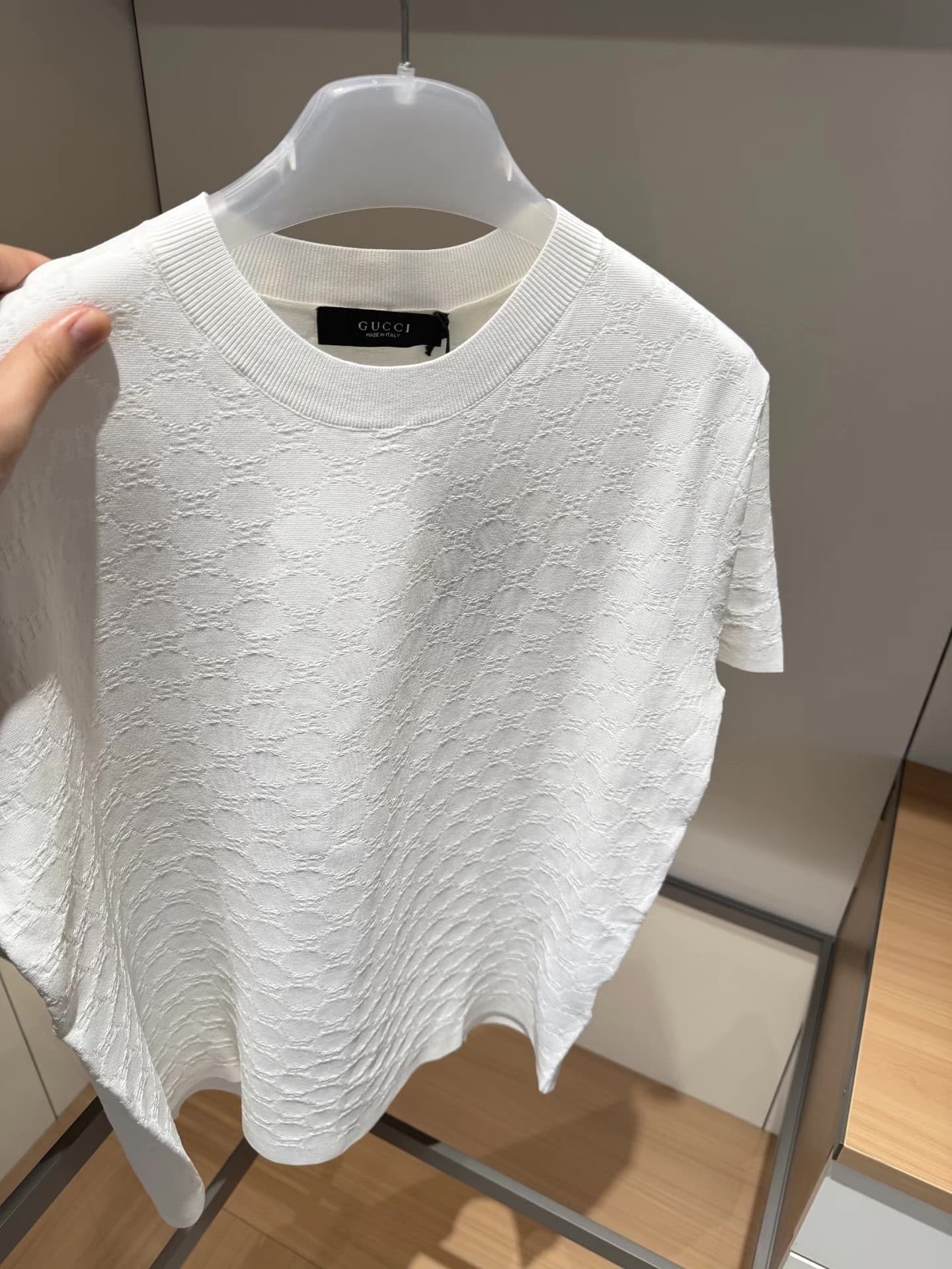 Совершенно новая аутентичная футболка GUCCI Gucci 26 new black label из жаккардового трикотажа с короткими рукавами