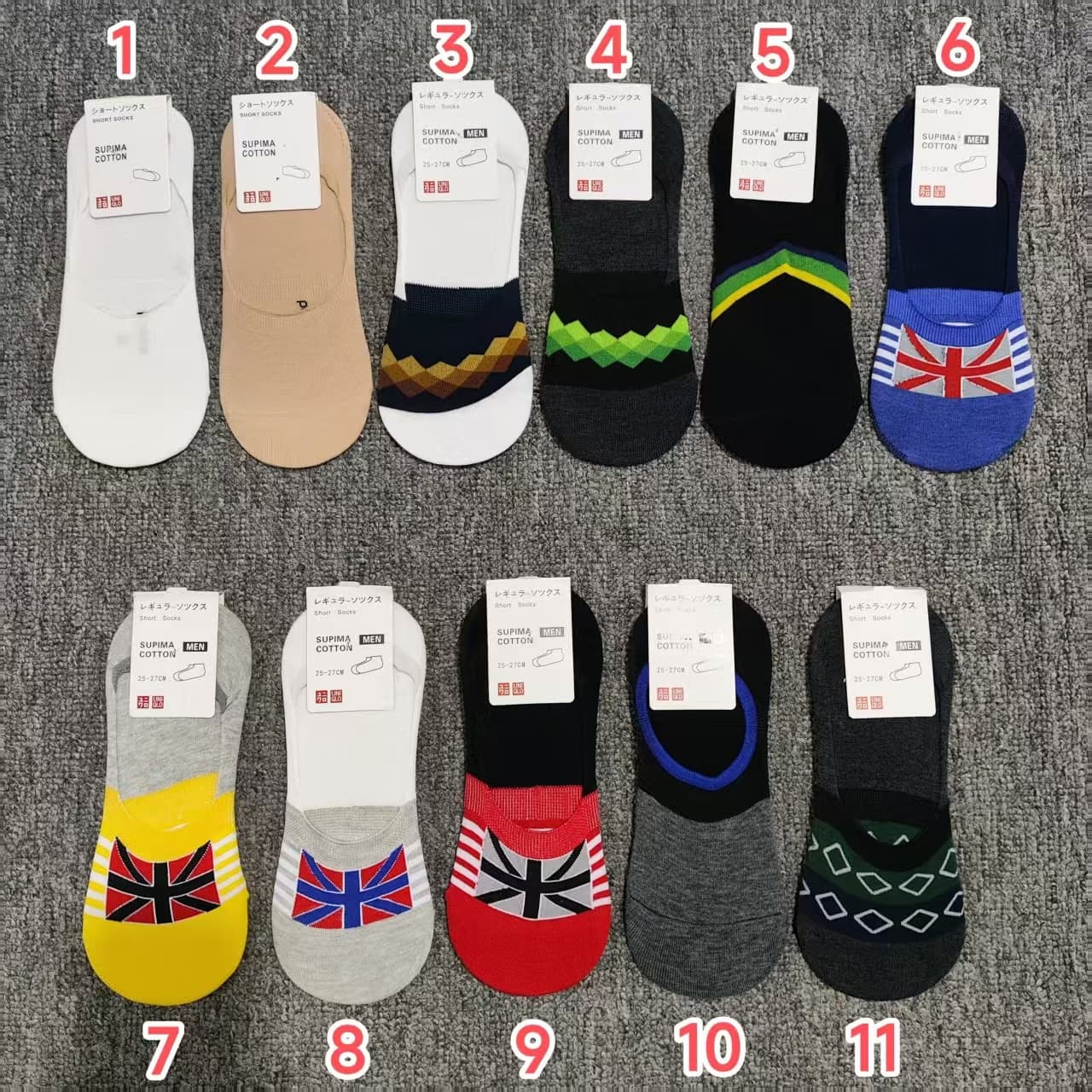 Носки-лодочки-невидимки Uniqlo.