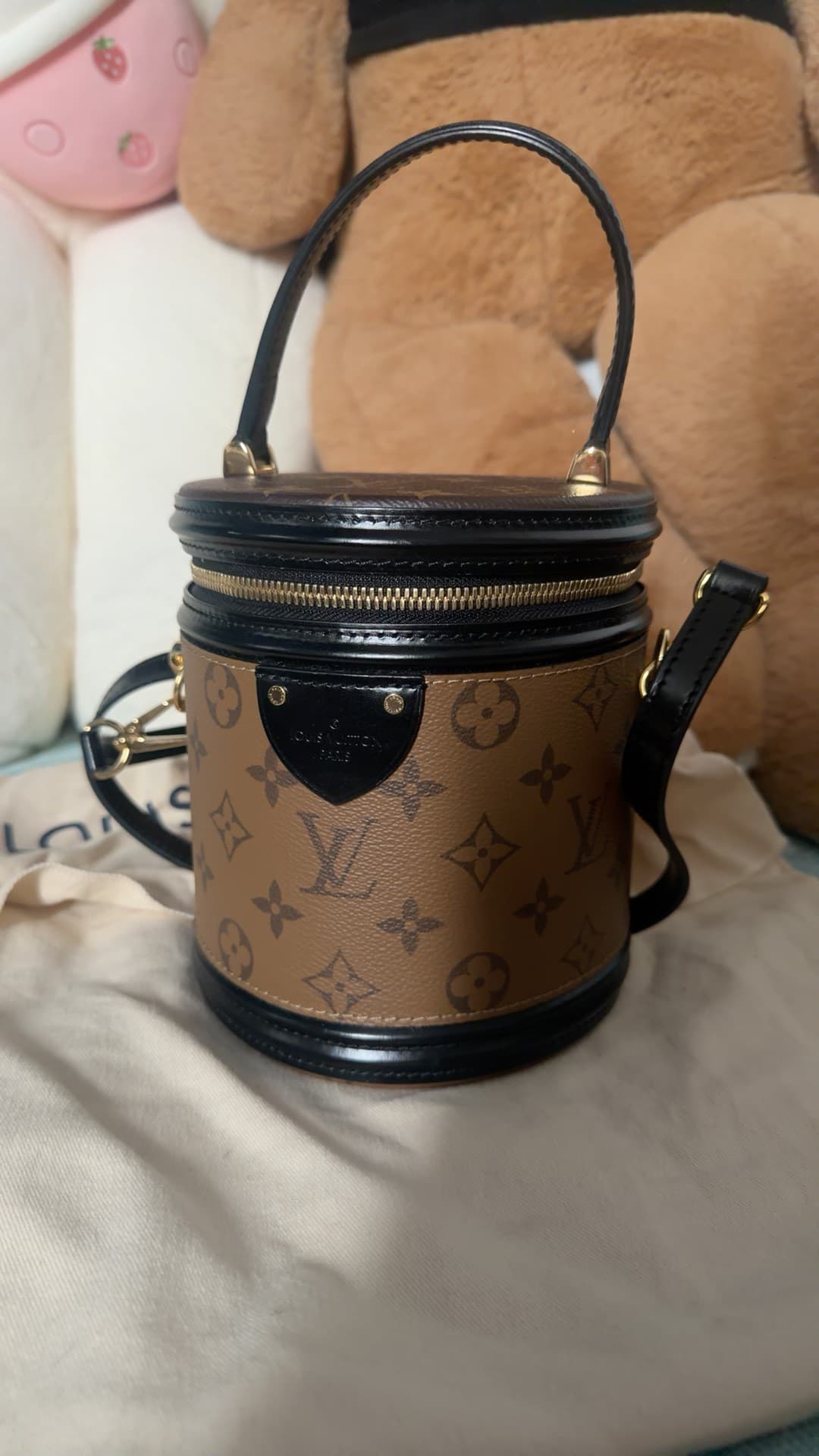 Сумка-ковш Louis Vuitton fortune bucket, маленький размер, покупка на прилавке, классическая