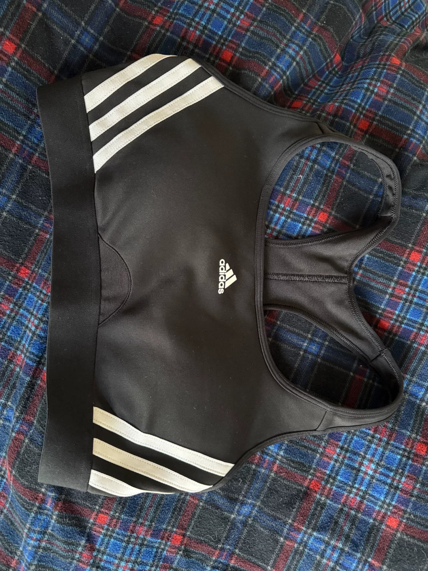 Спортивное нижнее белье Adidas, черные три полоски, размер M, почти новое, бирка снята,