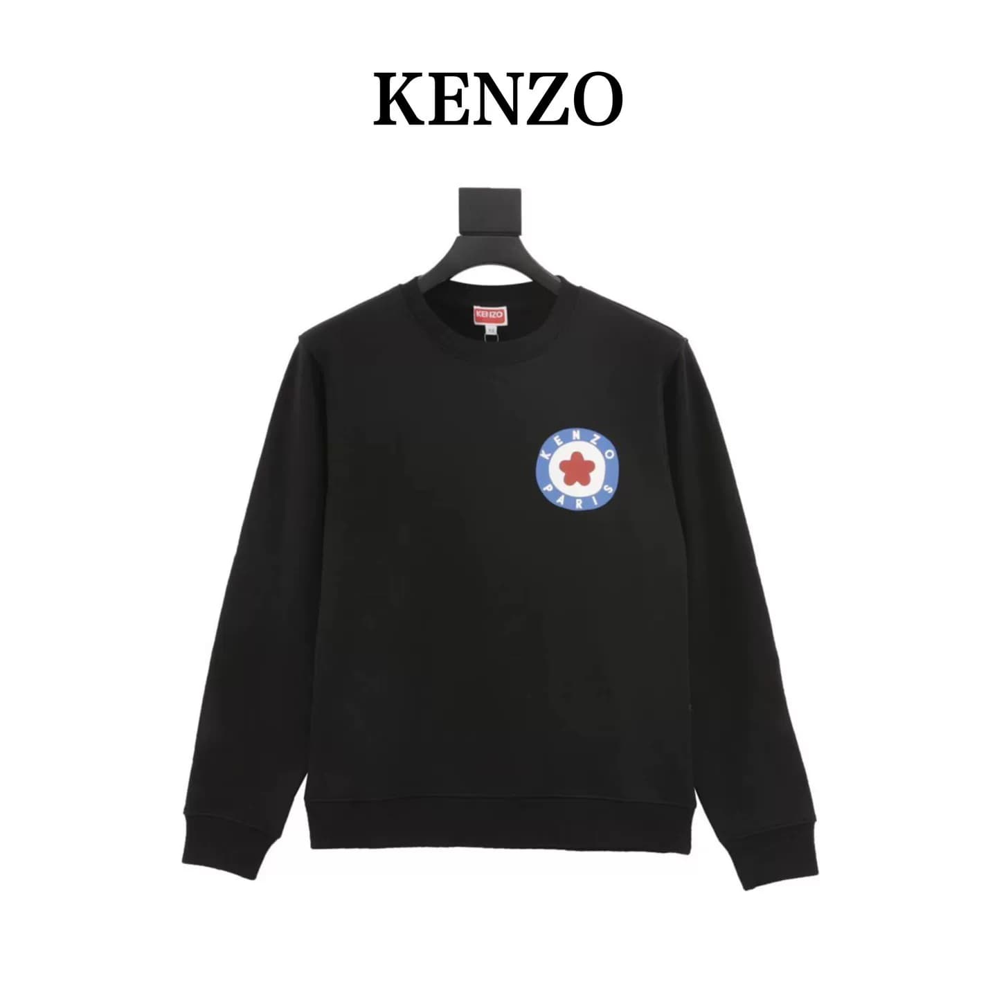Черный свитер с цветочным логотипом KENZO Takada Kenzo