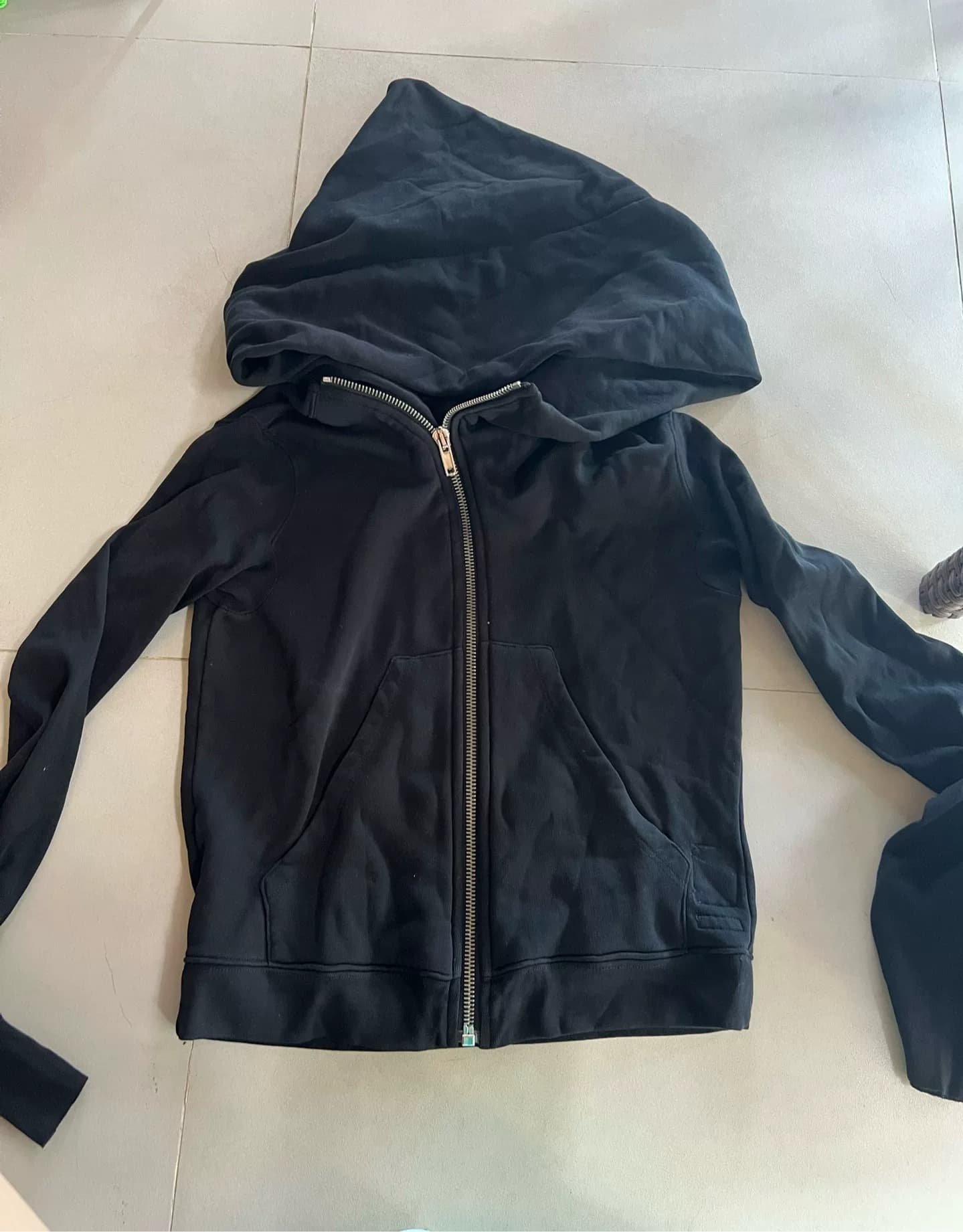 Куртка на молнии Rick Owens Wizard hat, черный плюс бархатный размер S, классическая молния