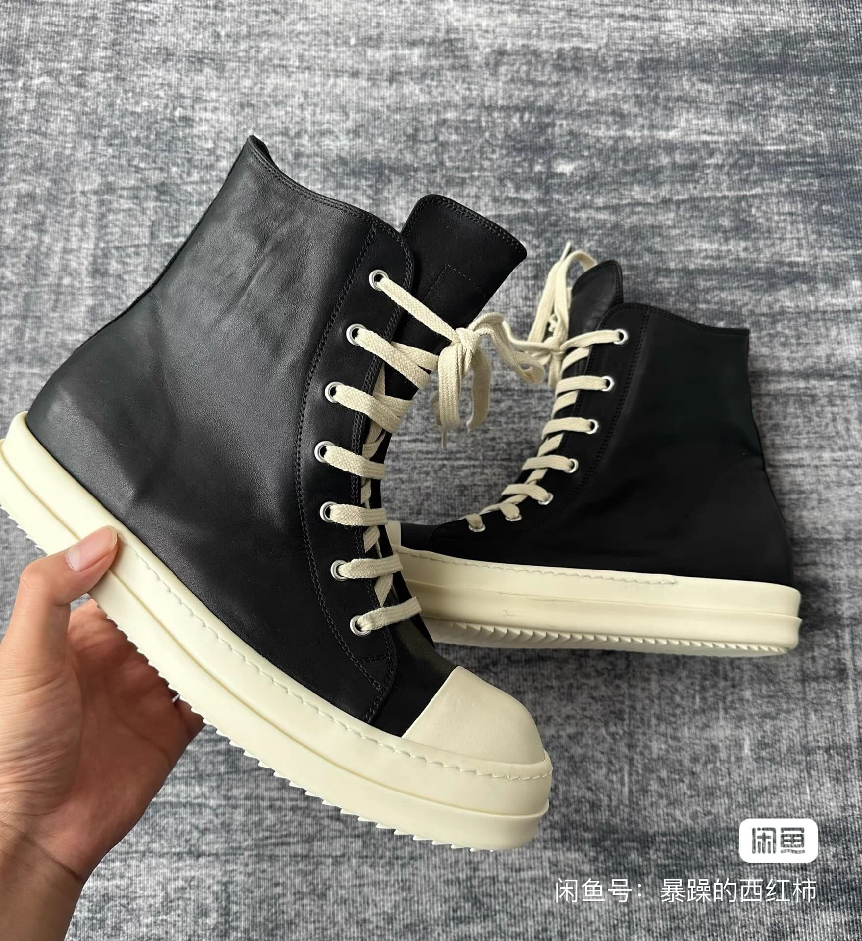 Мужские кроссовки Rick Owens 26FW ro main line черного цвета