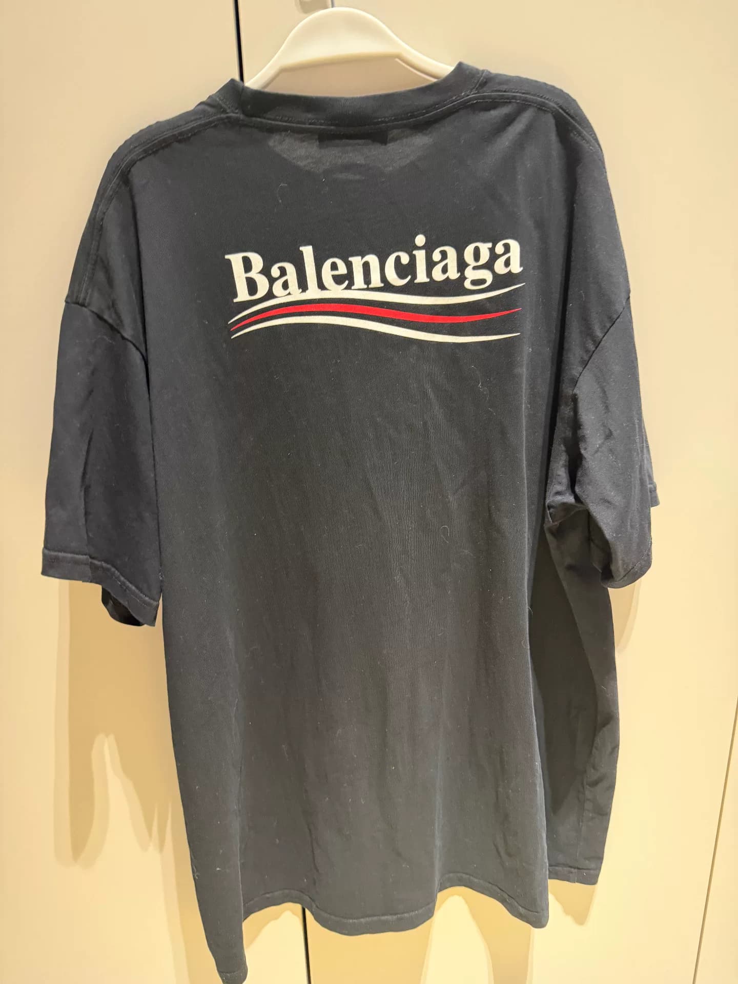 Balenciaga Классическая футболка Balenciaga Cola wave с короткими рукавами, стандартная черная футболка с короткими рукавами