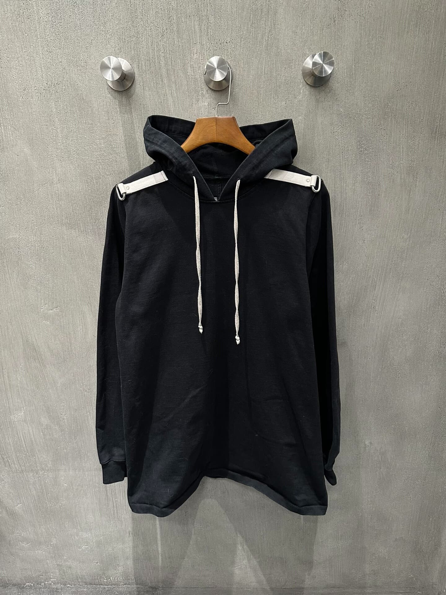 Длинная толстовка с эполетным кольцом Rick Owens main line 19FW