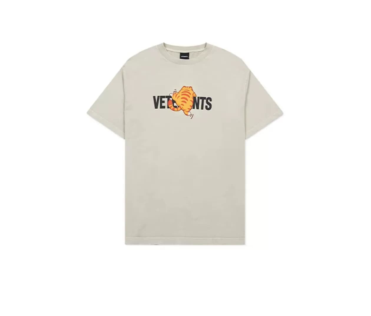 Футболка с коротким рукавом с тигровым принтом VETEMENTS
