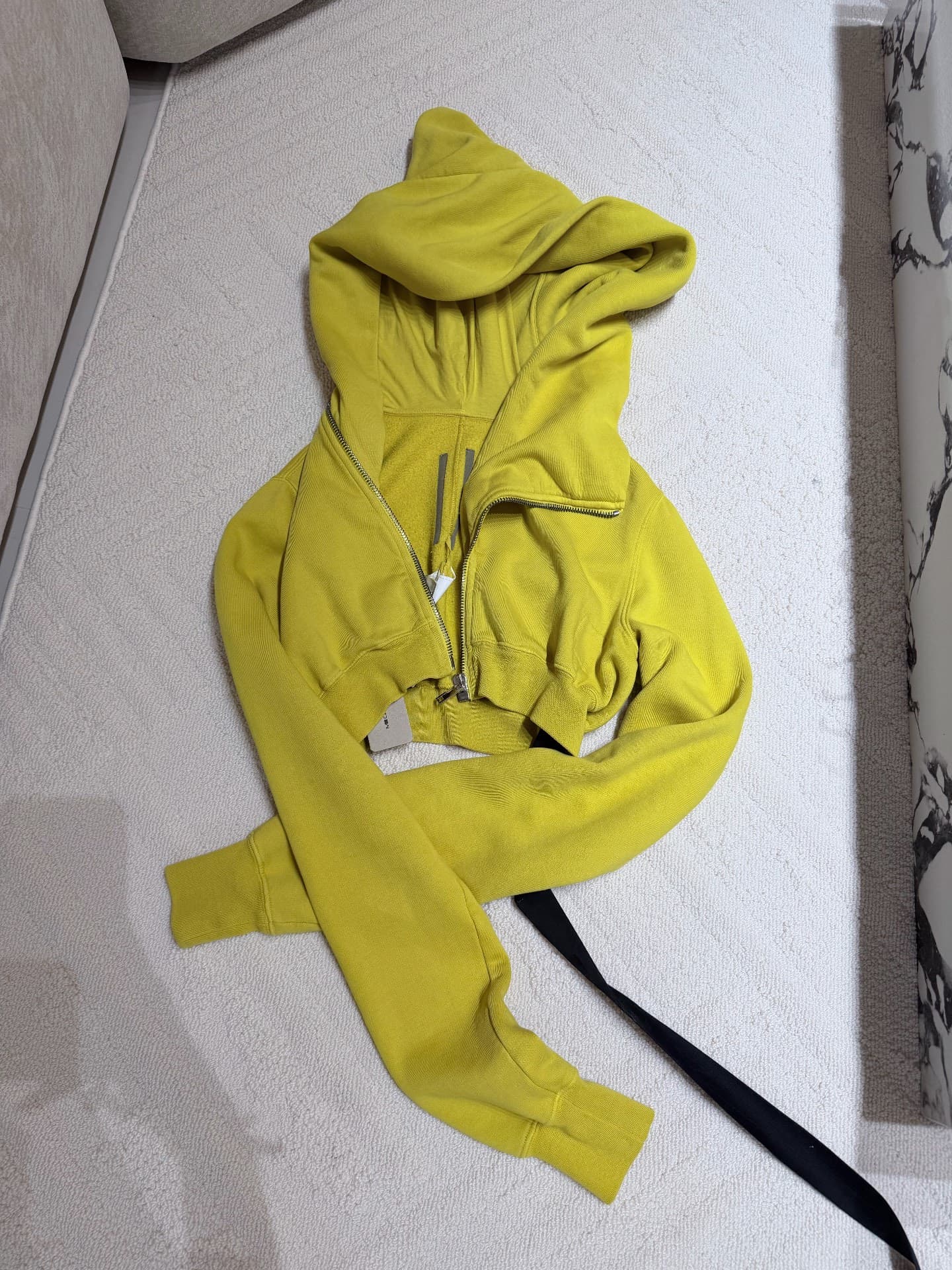 Подлинная куртка Rickowens25fw new short с дырявой пуповиной и шляпой волшебника из натуральной кожи