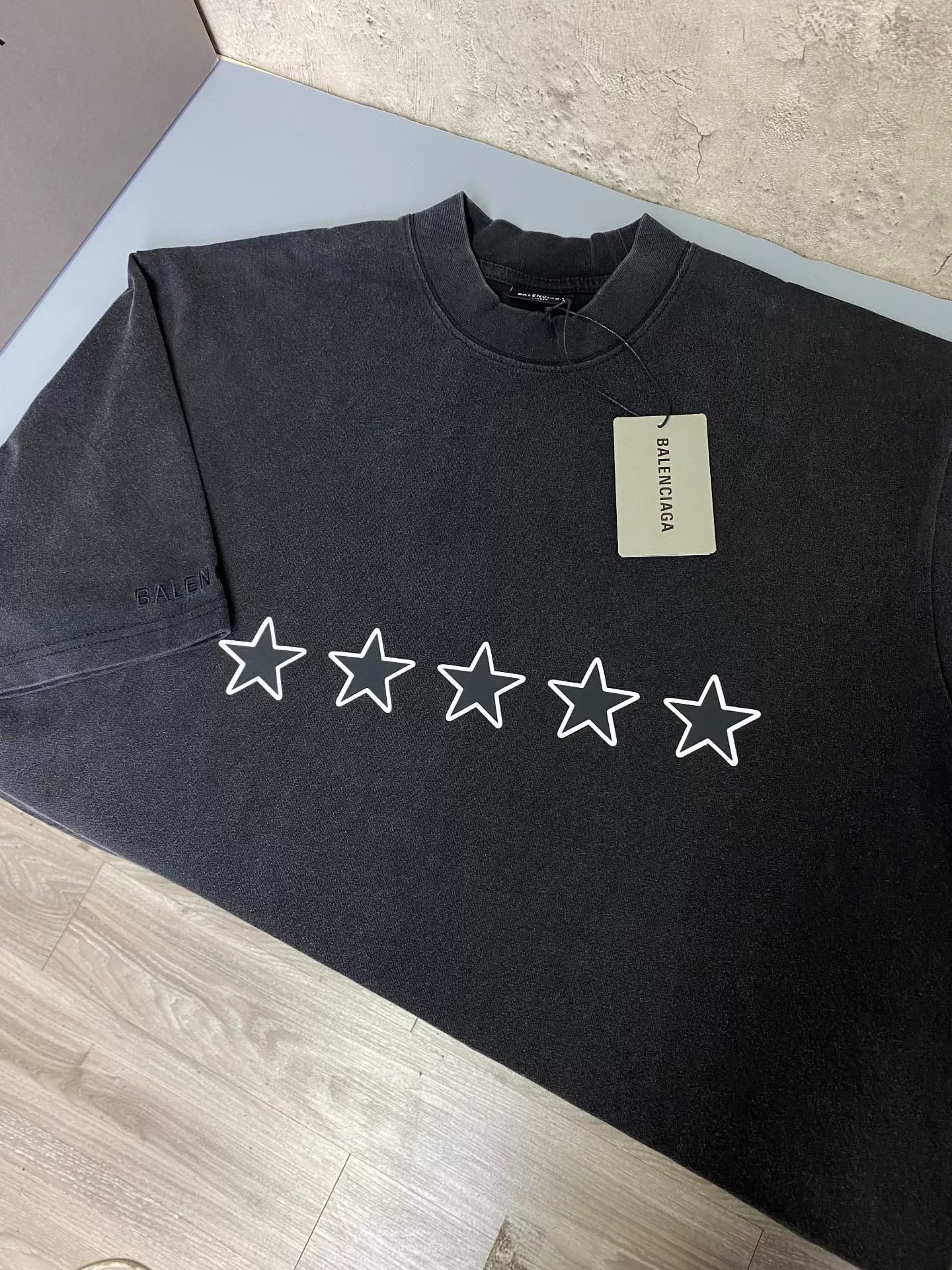 Канал товаров balenciaga Balenciaga 26ss фирменный принт в виде звезды с коротким рукавом