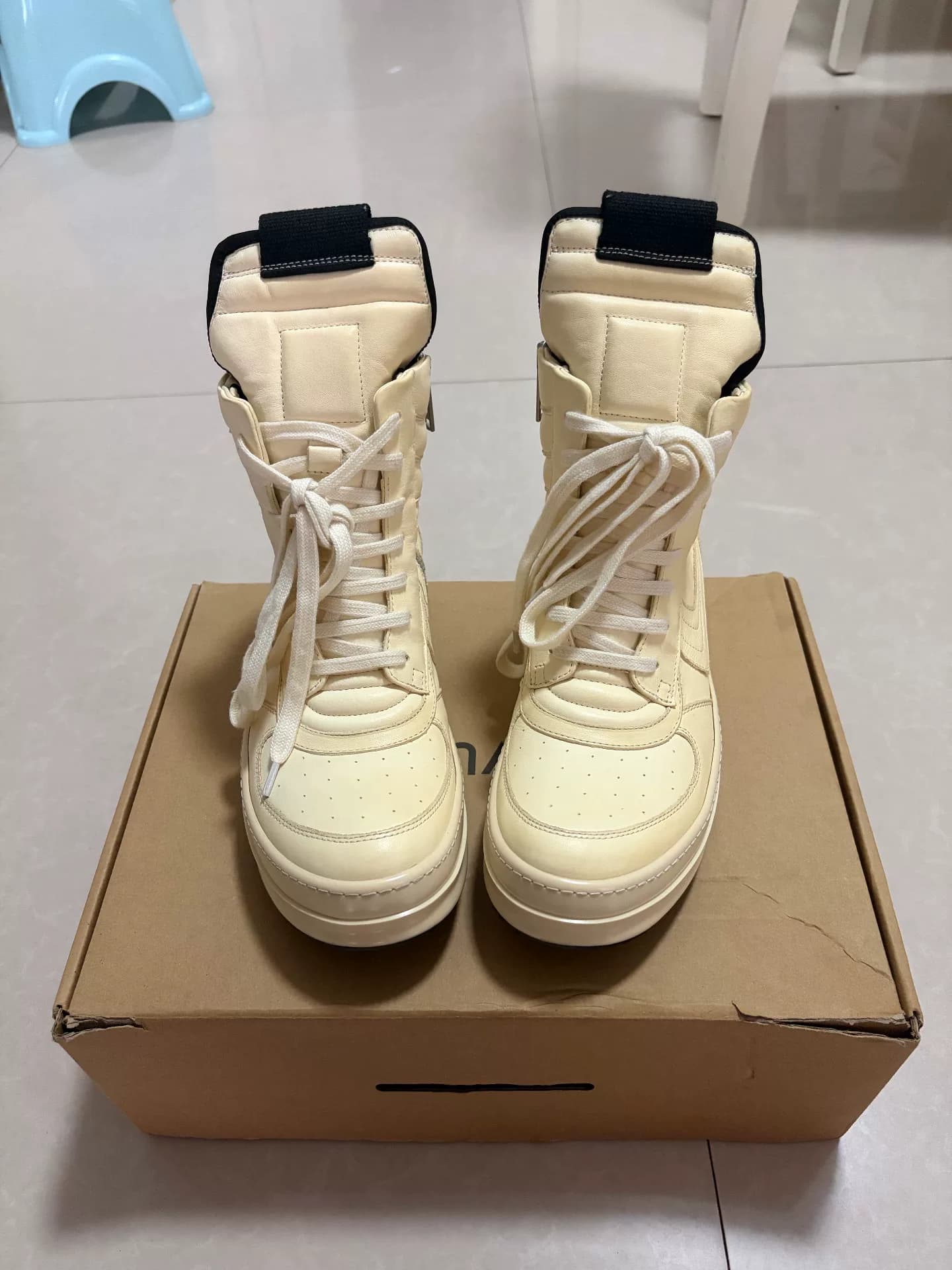 MKSZY - финальная версия оригинальных стандартных кроссовок Rick Owen's big Nike pure white Ro