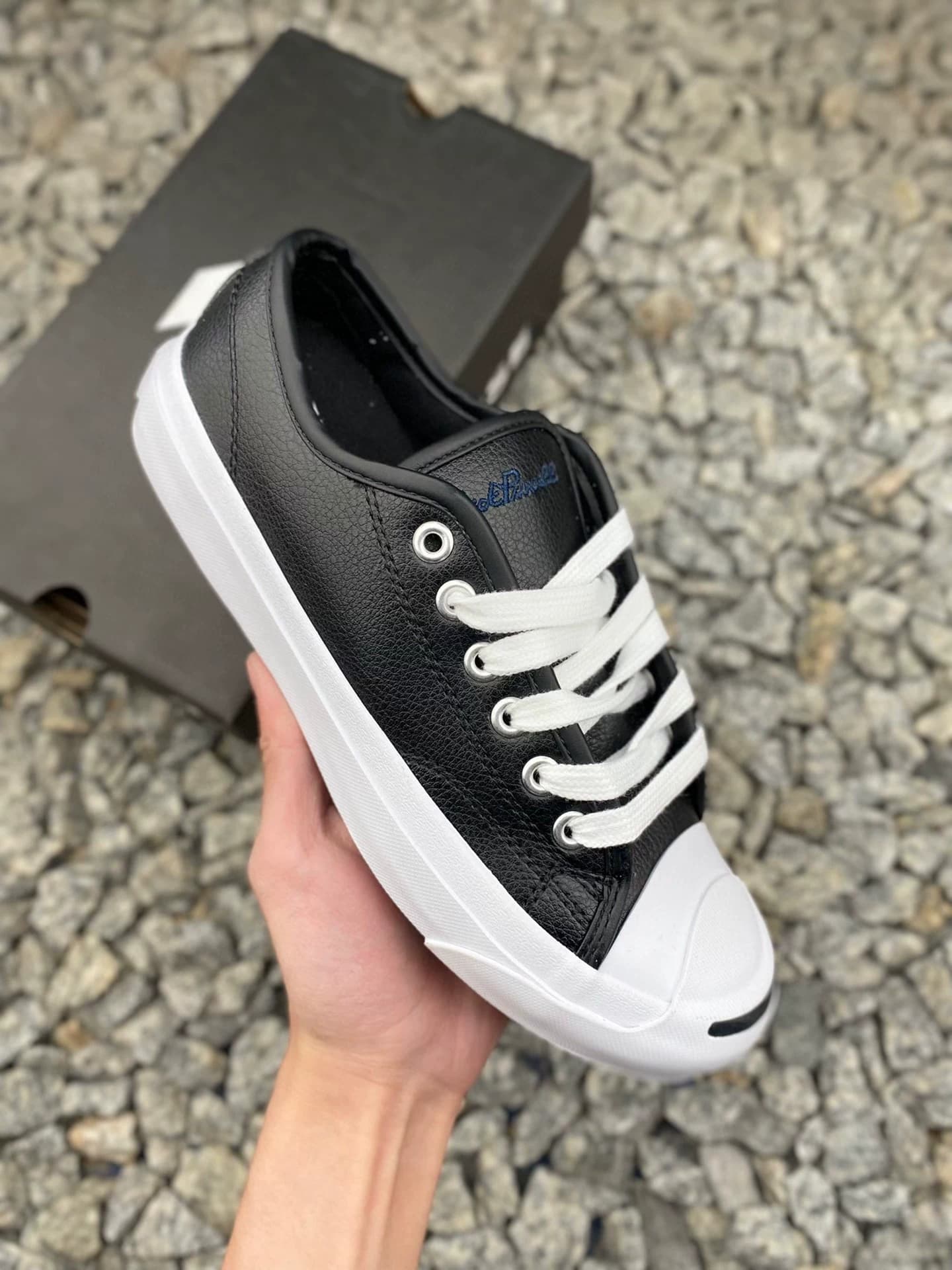 Классические парусиновые туфли Converse open smile из воловьей кожи белого и черного цветов