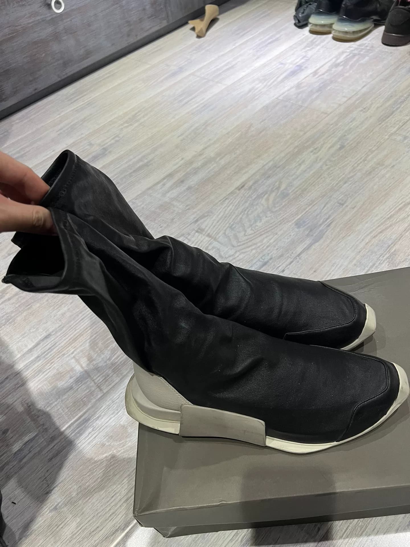 Ро Рик Оуэн Rick owen Ботинки из овечьей кожи Мужская обувь 41.