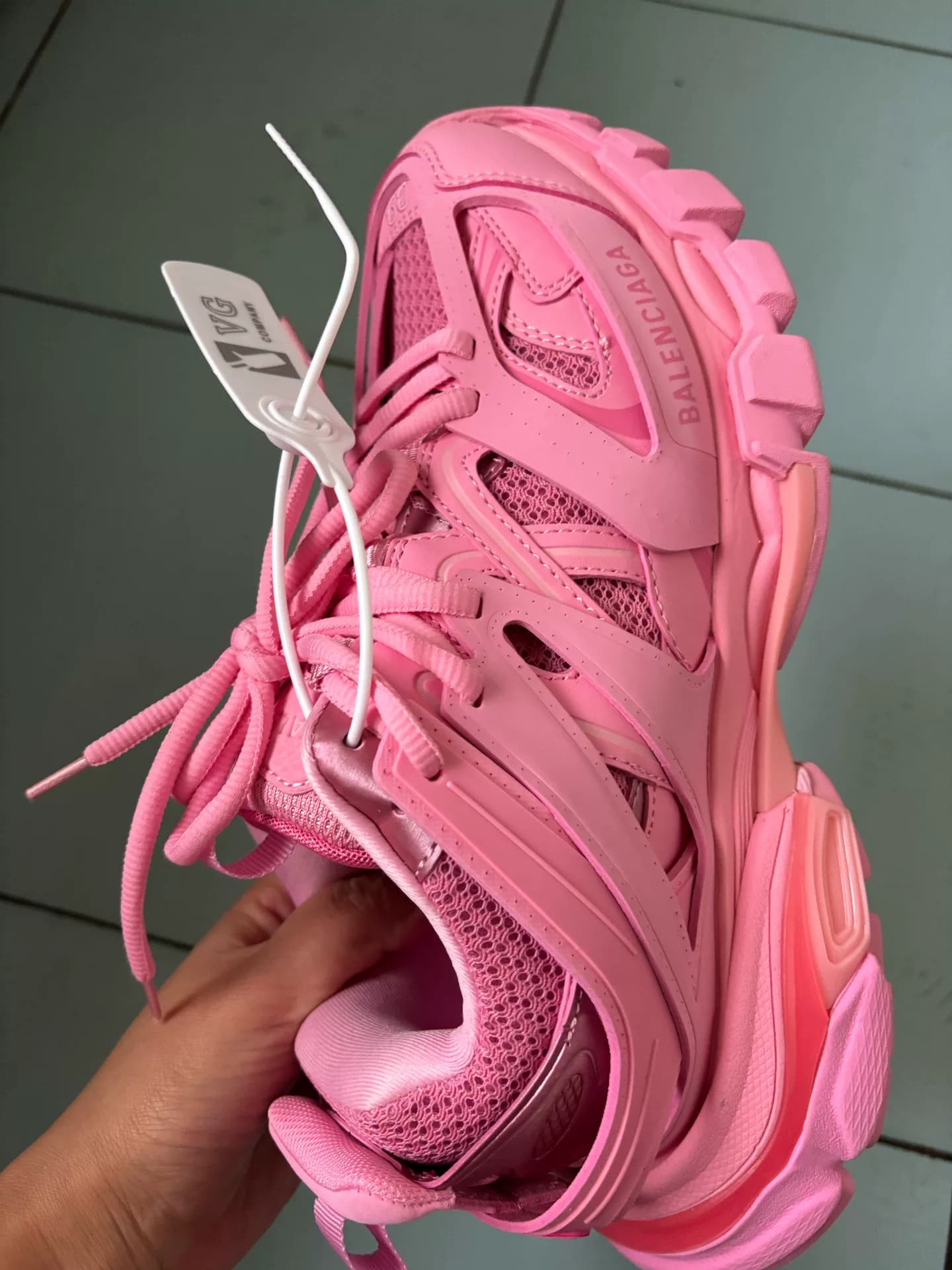 Новые кроссовки Balenciaga Paris Track розового цвета, размер 39