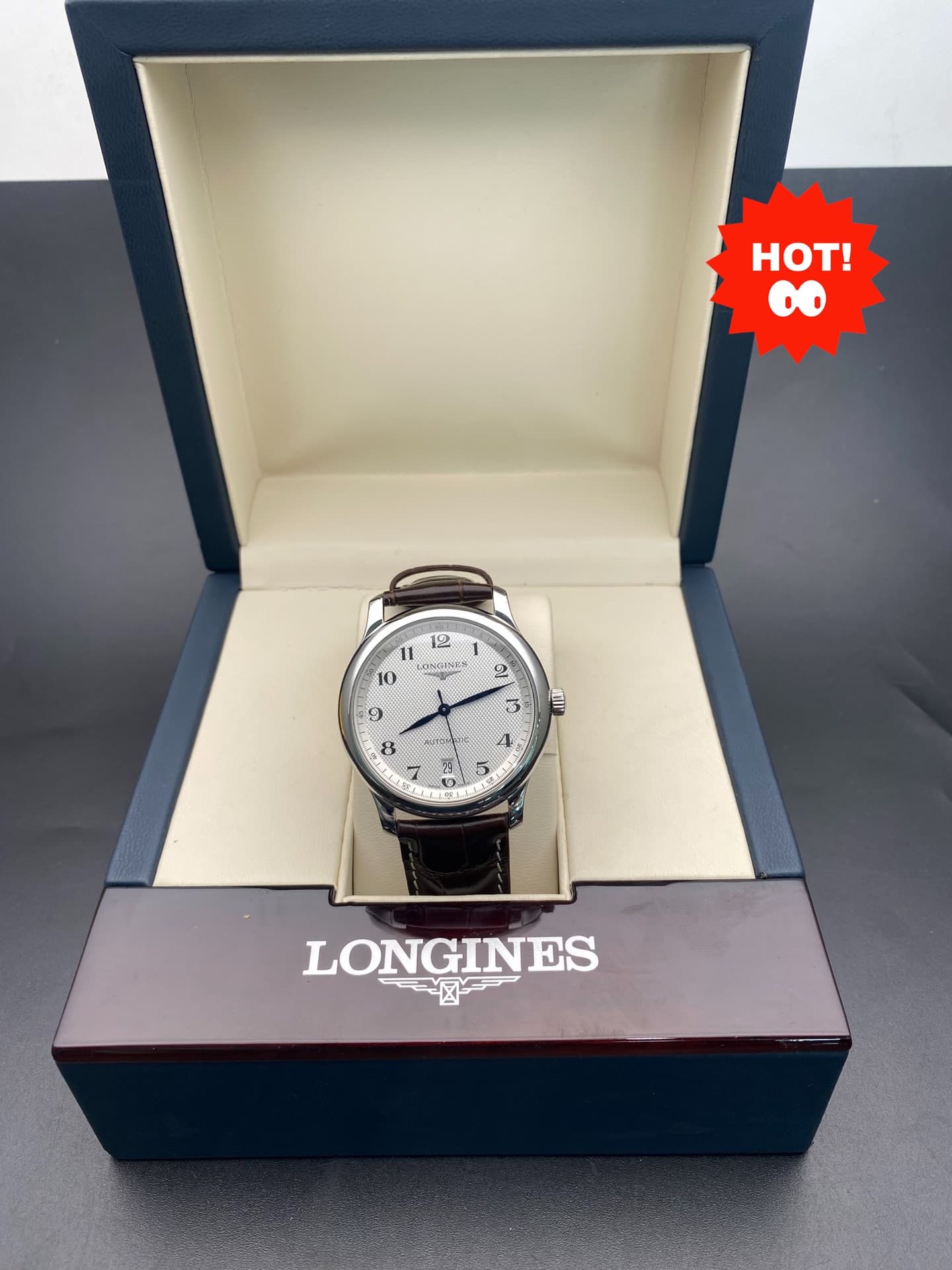 #Qinqin Longines Master Series L2.628.4.78.3 Мужские часы с автоподзаводом Premium 99 New почти такого же цвета, как и абсолютно новые. Как показано…