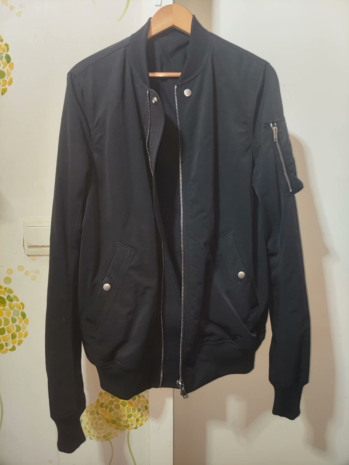 Летная куртка Rick Owens jacket из серии main line с принтом снаружи