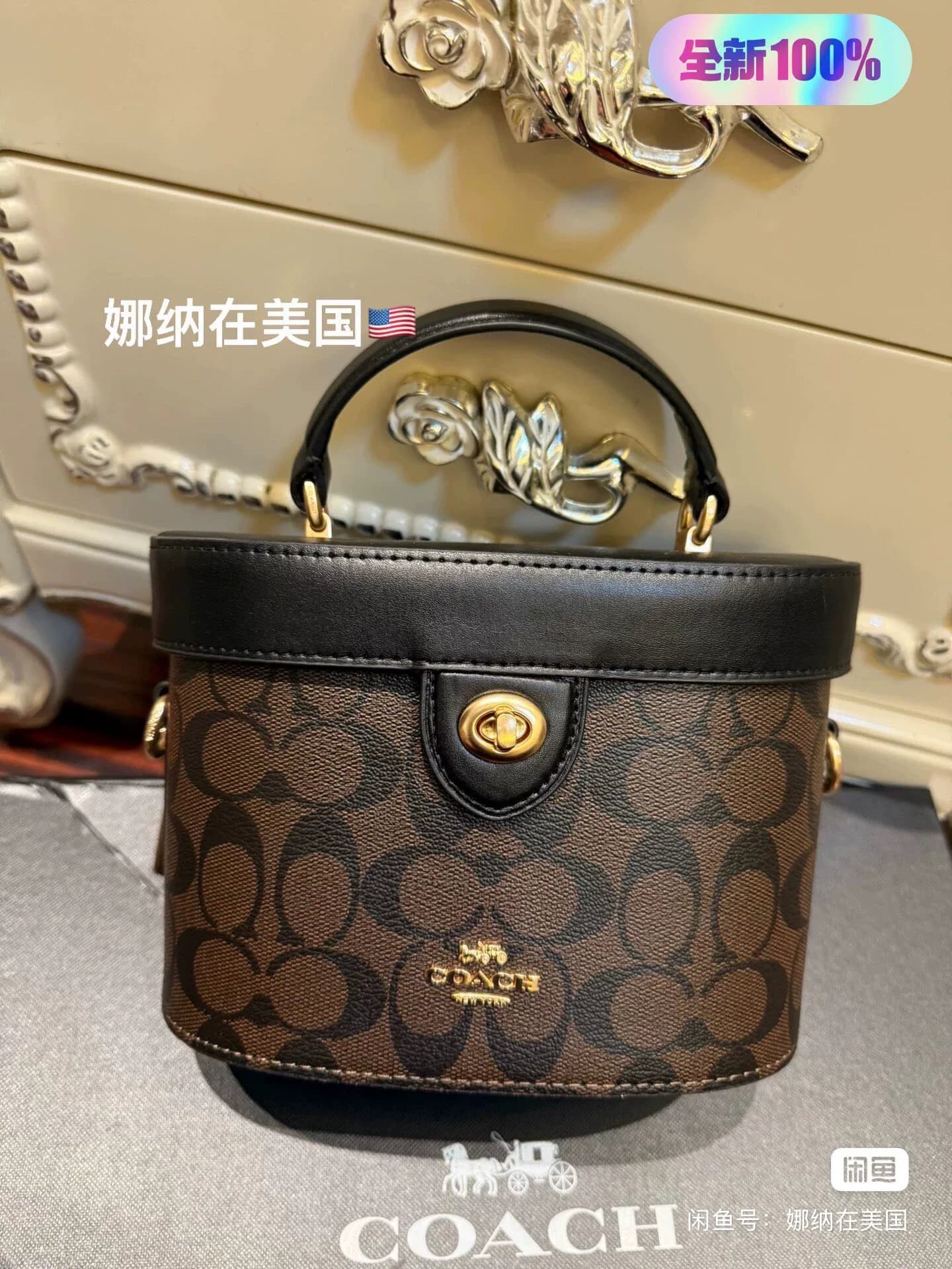 Подлинный новый бренд American COACH Coach косметическая коробка box bag Kay 20 сумка через плечо messenger