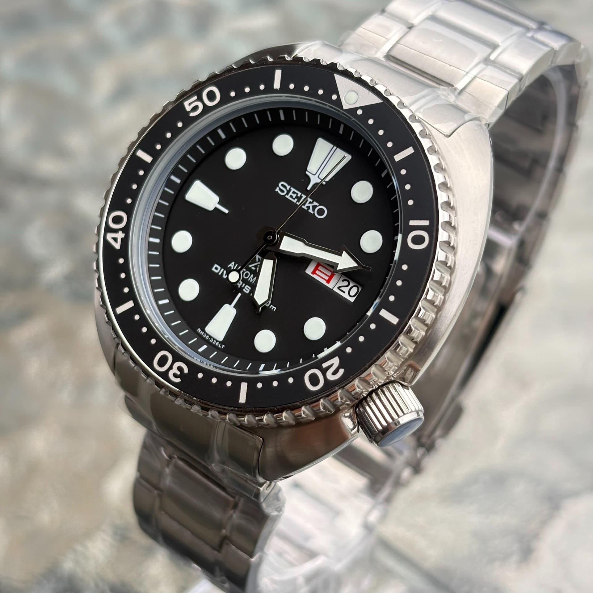 SEIKO SEIKO 200-метровый водонепроницаемый механический механизм с автоподзаводом, ремешок из нержавеющей стали, Япония и Южная Корея
