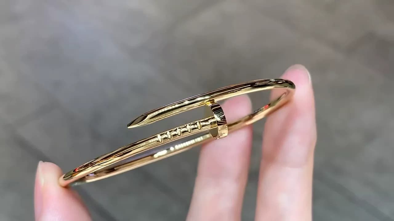 Cartier|Золотой браслет для ногтей|Классический| Моллюски в воде без бриллиантов 1: 1 высокого качества】 Упаковка: Полный комплект упаковочных матери…