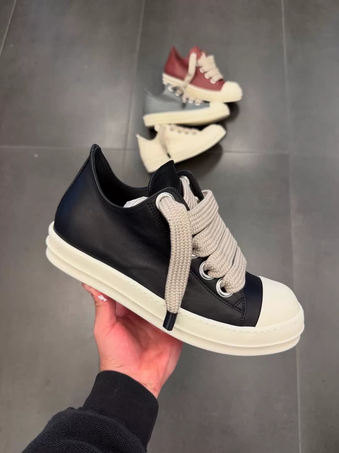 Толстые шнурки от RICK OWENS, кожаные ботинки big converse main line с глубоким вырезом, кроссовки, ботинки chubby ding