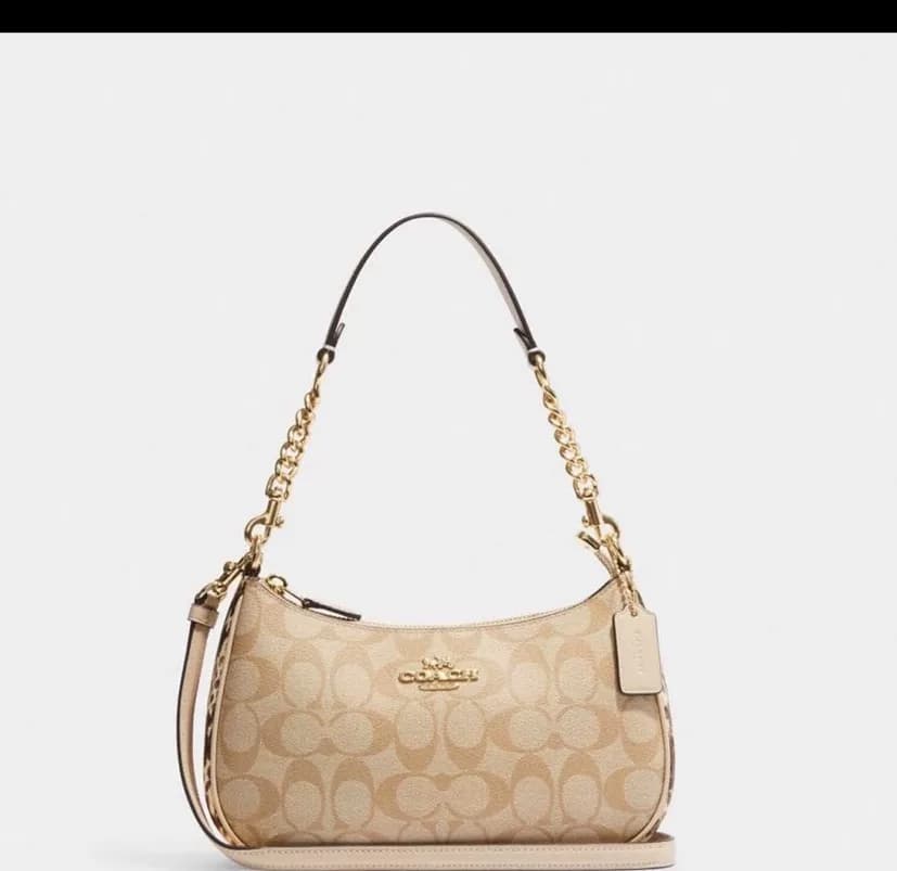 Сумка через плечо для пресбиопии COACH Teri 25, среднего размера, пресбиопия не совсем белого цвета, несколько