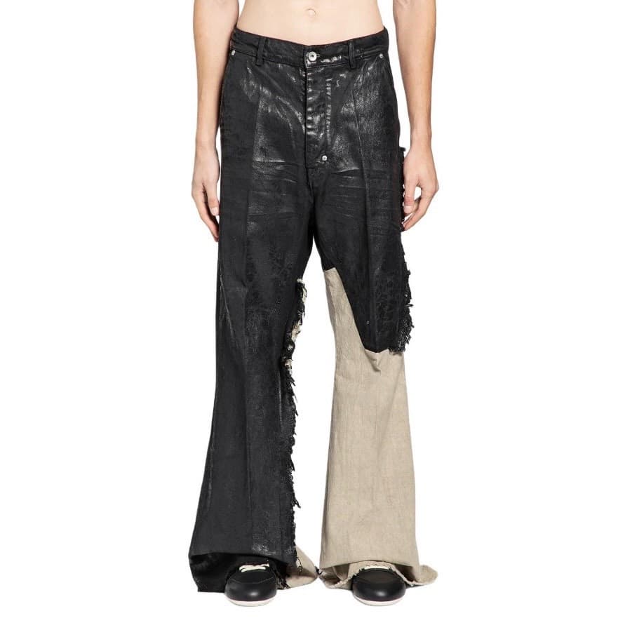 Брюки Rick owens с вощеной строчкой для защиты от протечек, размер 32, абсолютно новые, с защитой от провисания