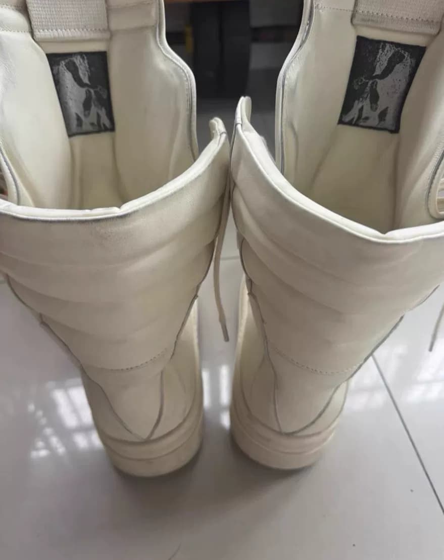 Супер-высокие ботинки Rick Owens с перевернутым треугольником на толстой подошве