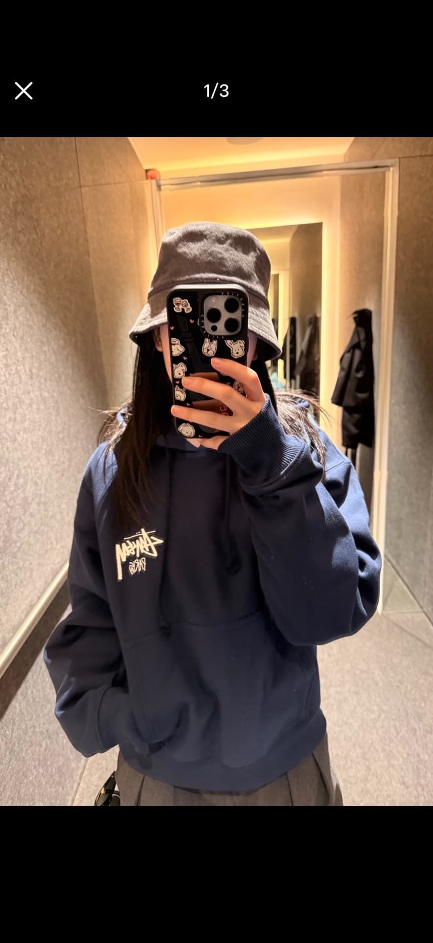 свитер с капюшоном stussy Paris limited темно-синий, размер m, абсолютно новый