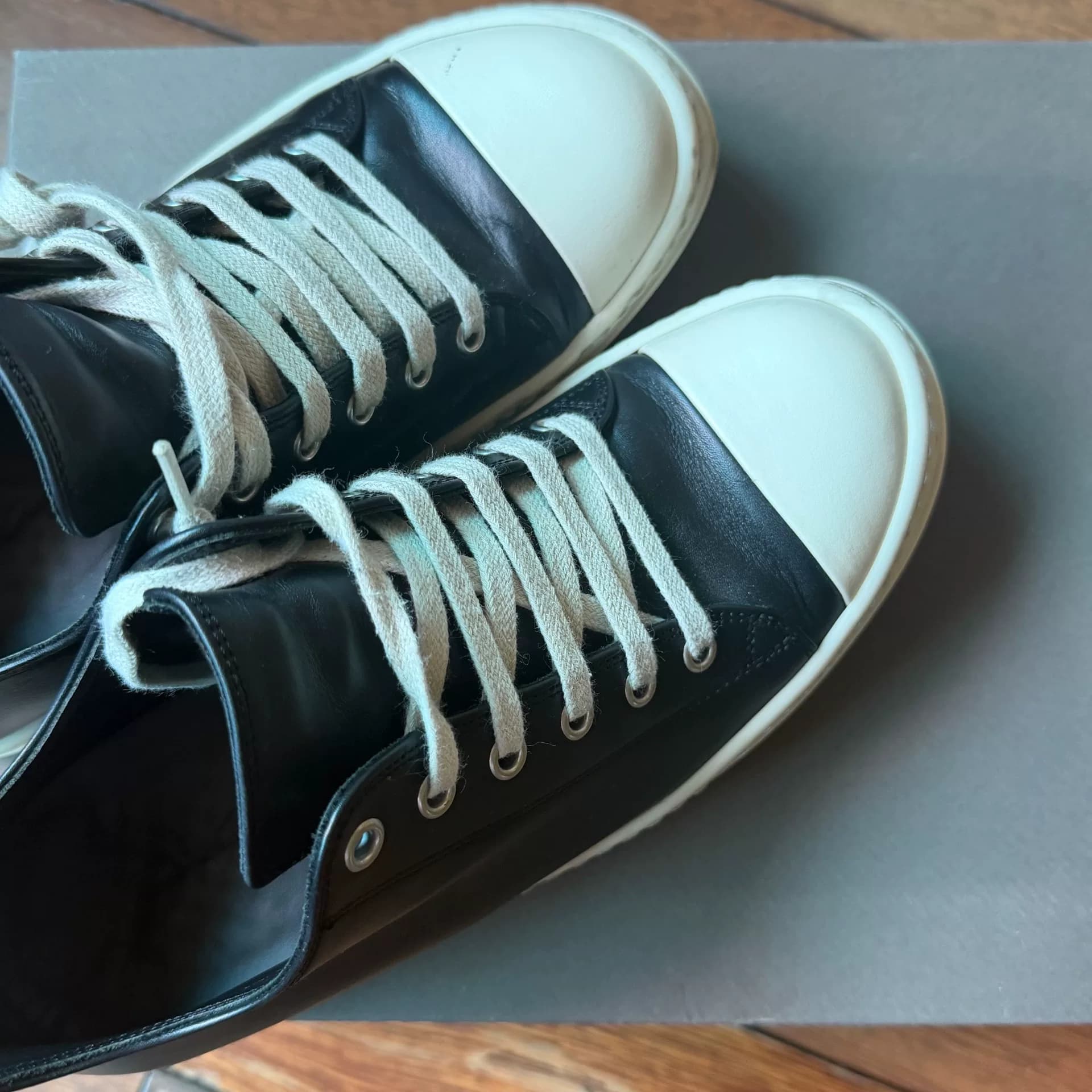 RICK OWENS/RO из телячьей кожи с круглым носком и глубоким вырезом на шнуровке для жизни и досуга